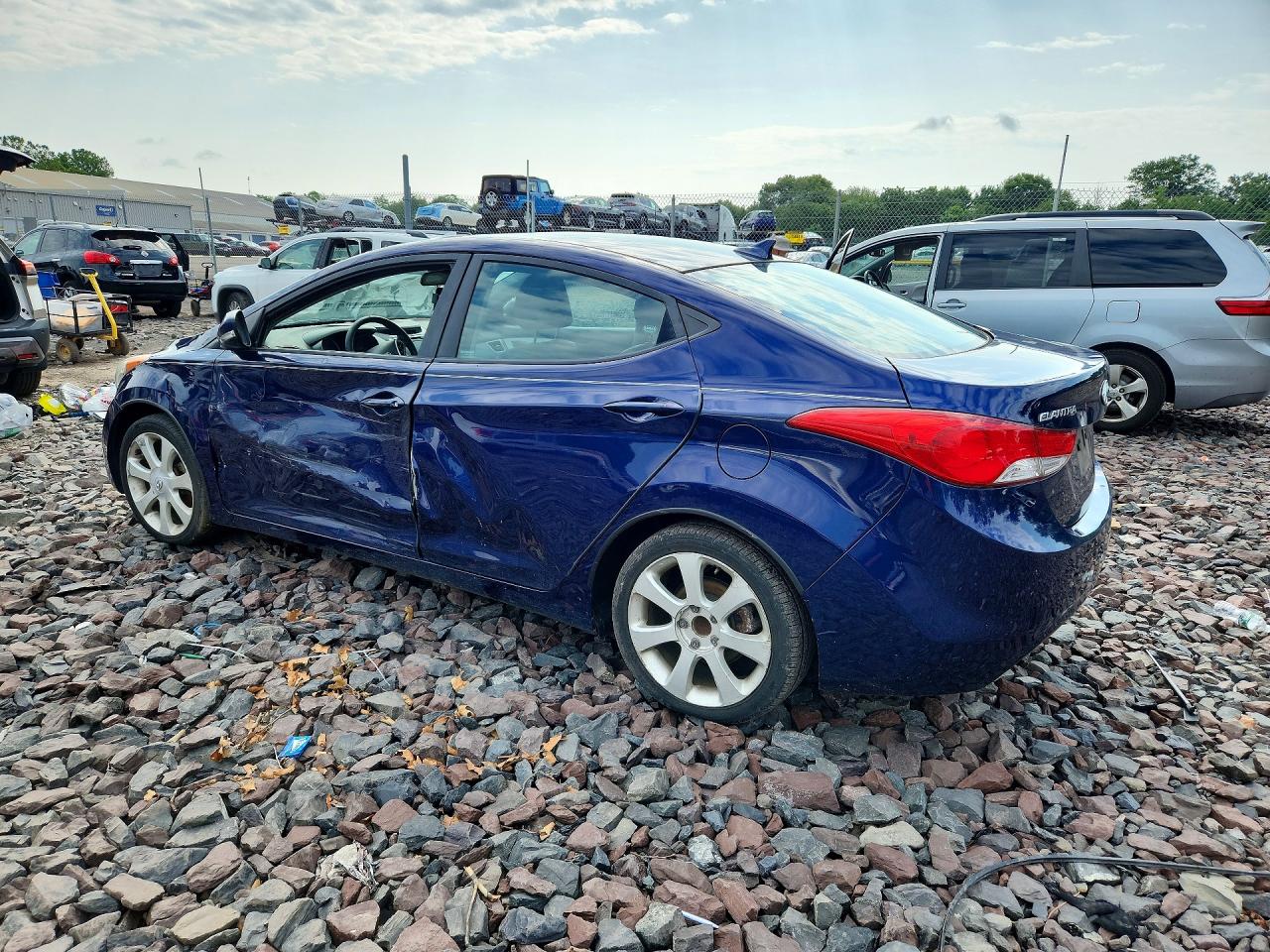 2011 Hyundai Elantra Limited Blue vin: 5NPDH4AE8BH042529
