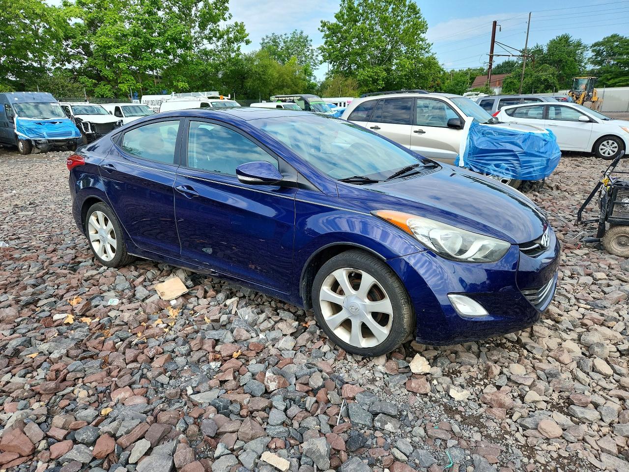 2011 Hyundai Elantra Limited Blue vin: 5NPDH4AE8BH042529