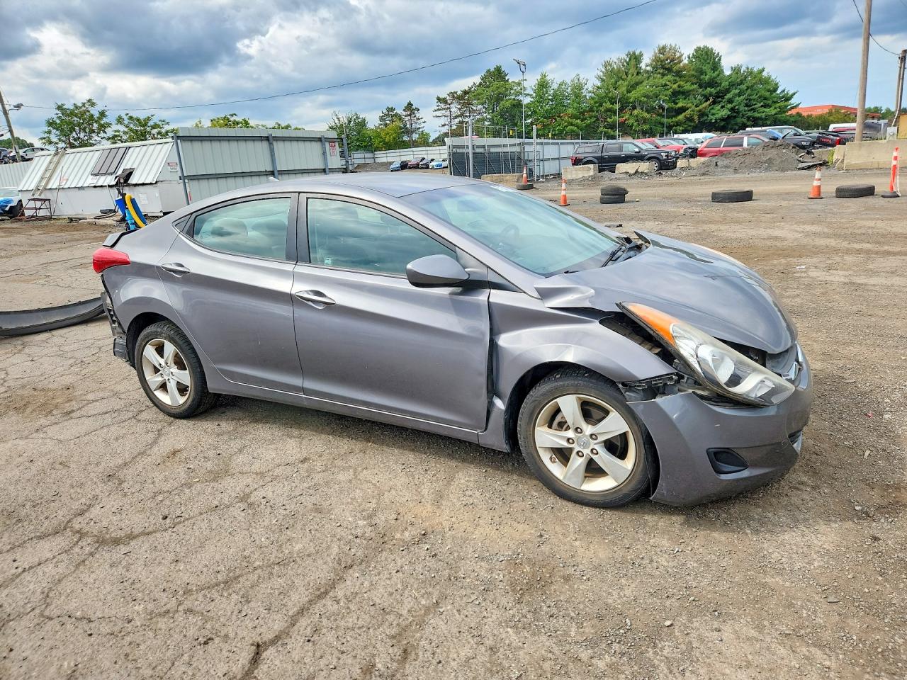 2011 Hyundai Elantra Gls Gray vin: 5NPDH4AE8BH056771