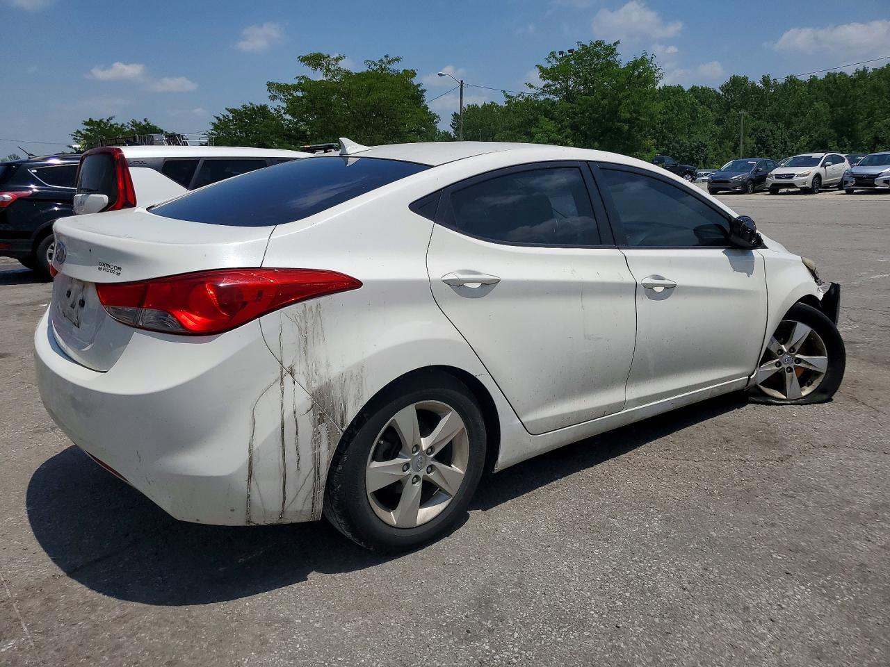 2011 Hyundai Elantra Gls White vin: 5NPDH4AE8BH060917