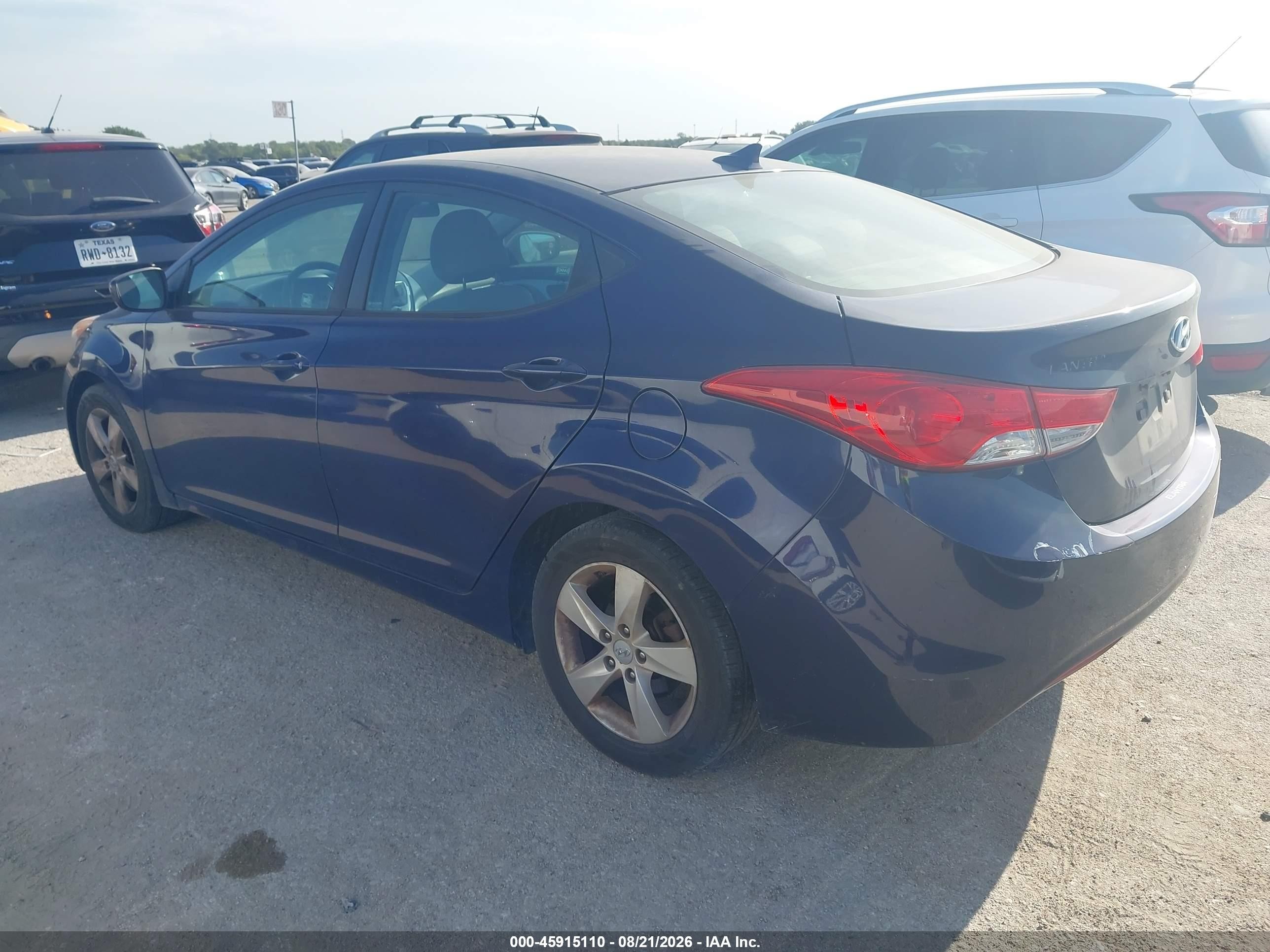 2012 Hyundai Elantra Gls Blue vin: 5NPDH4AE8CH064080