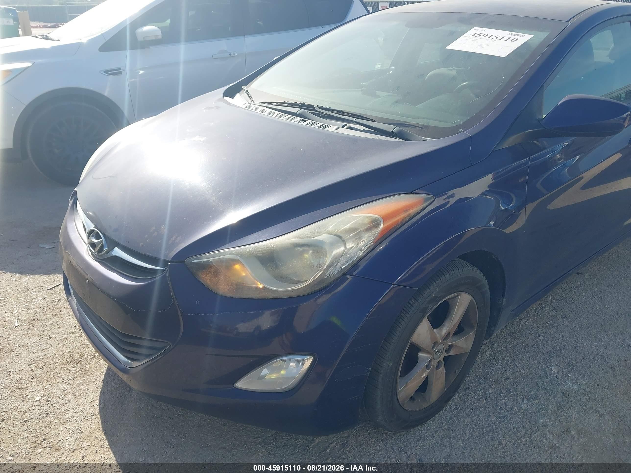 2012 Hyundai Elantra Gls Blue vin: 5NPDH4AE8CH064080