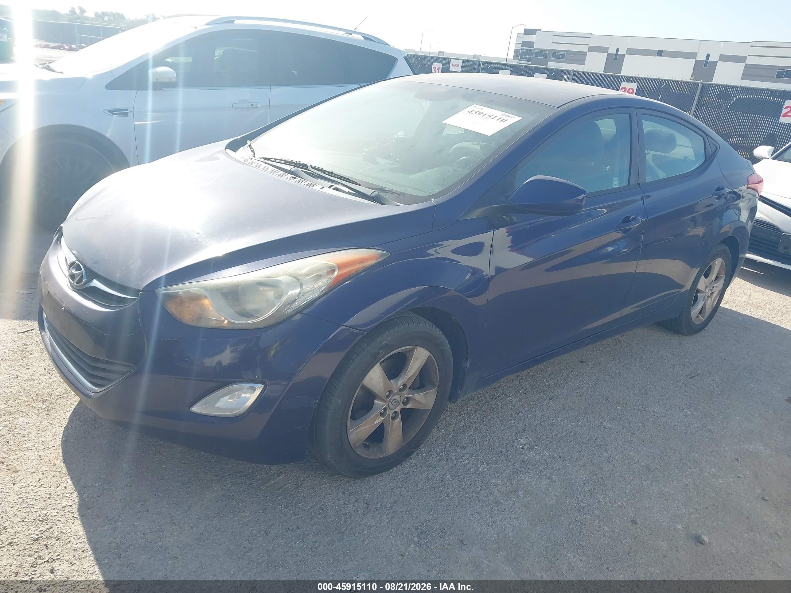 2012 Hyundai Elantra Gls Blue vin: 5NPDH4AE8CH064080
