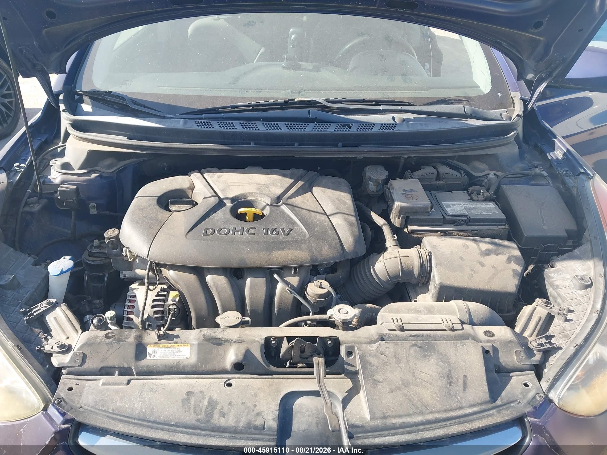 2012 Hyundai Elantra Gls Blue vin: 5NPDH4AE8CH064080