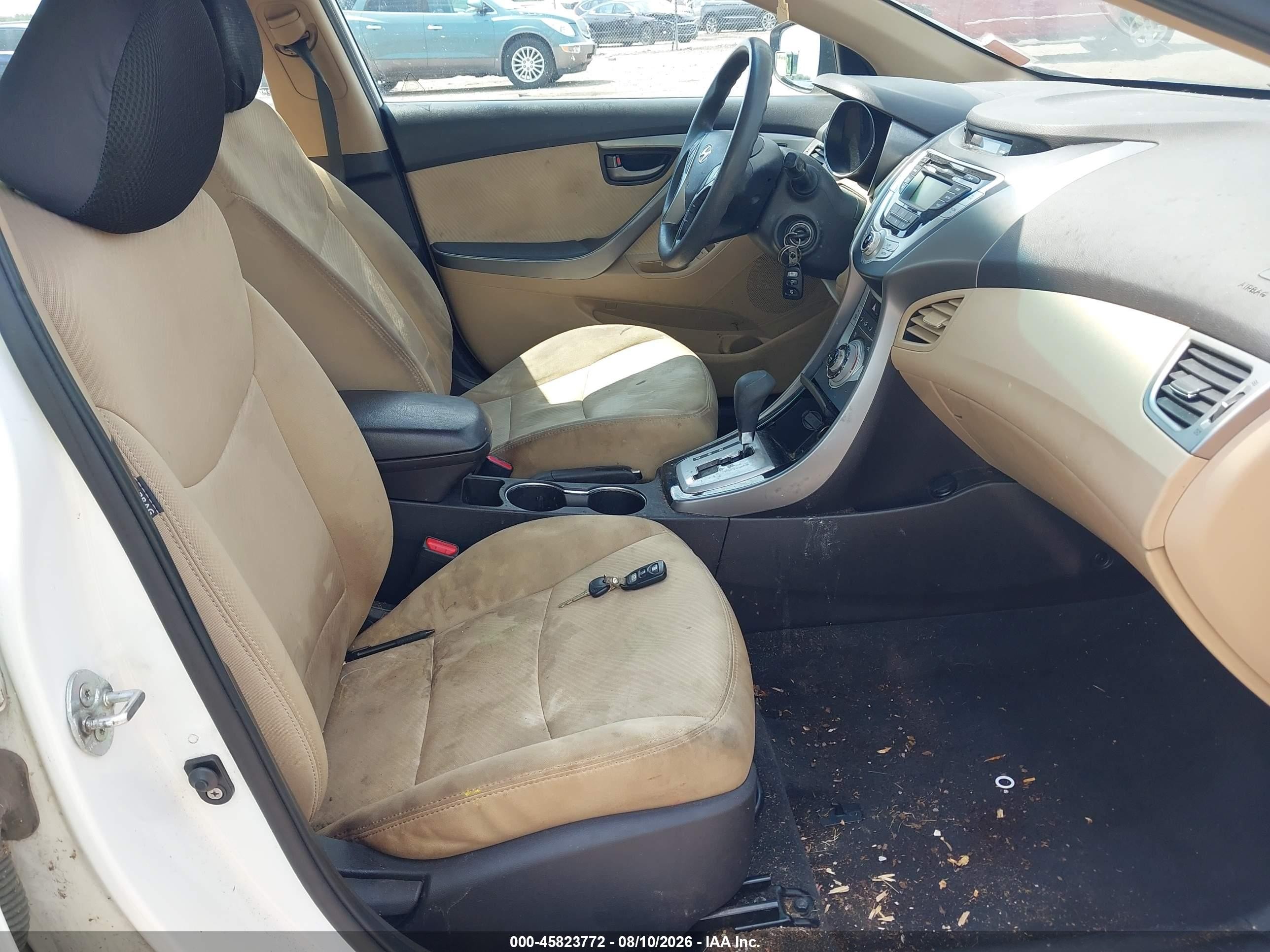 2012 Hyundai Elantra Gls White vin: 5NPDH4AE8CH066881