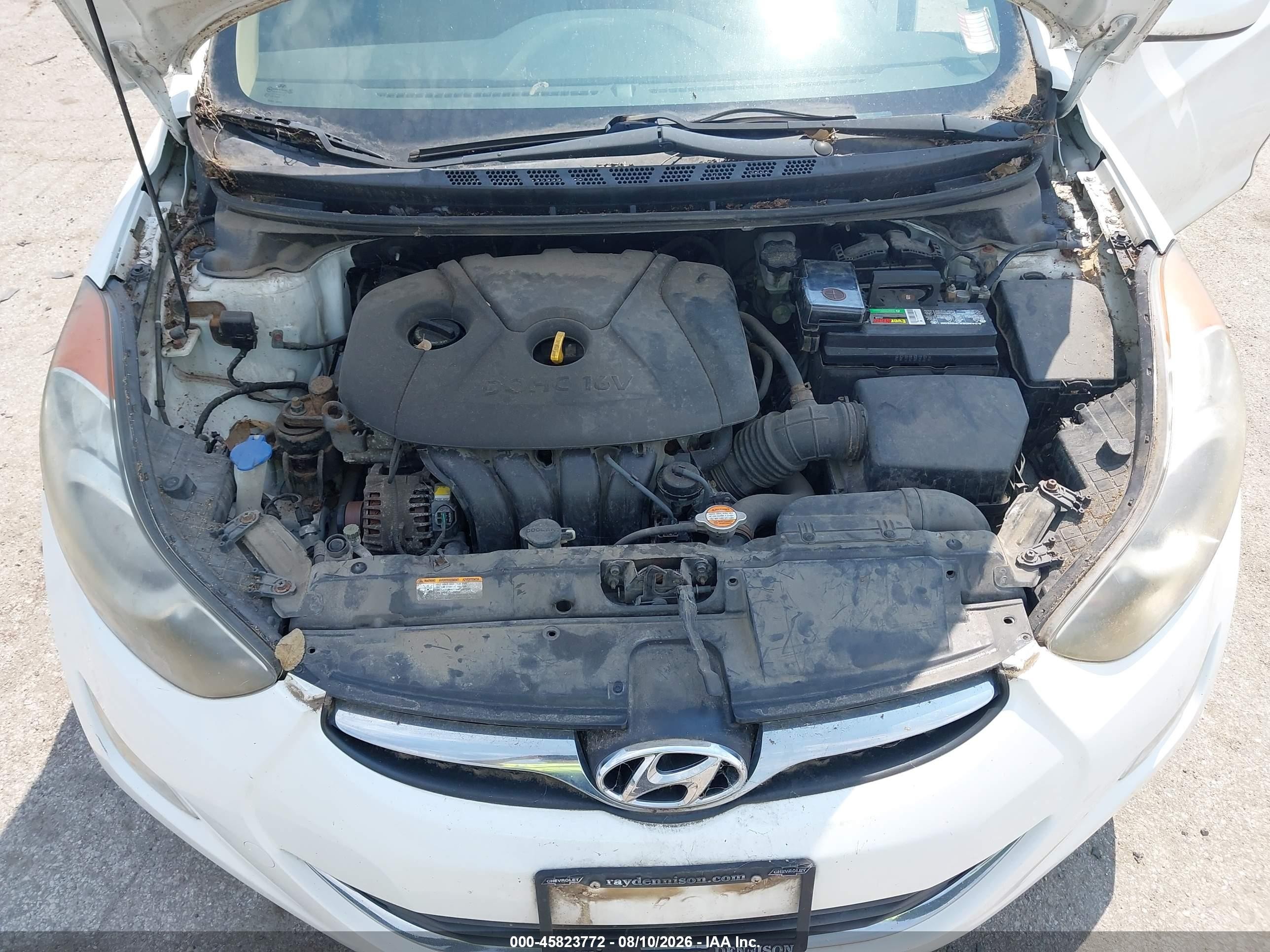 2012 Hyundai Elantra Gls White vin: 5NPDH4AE8CH066881