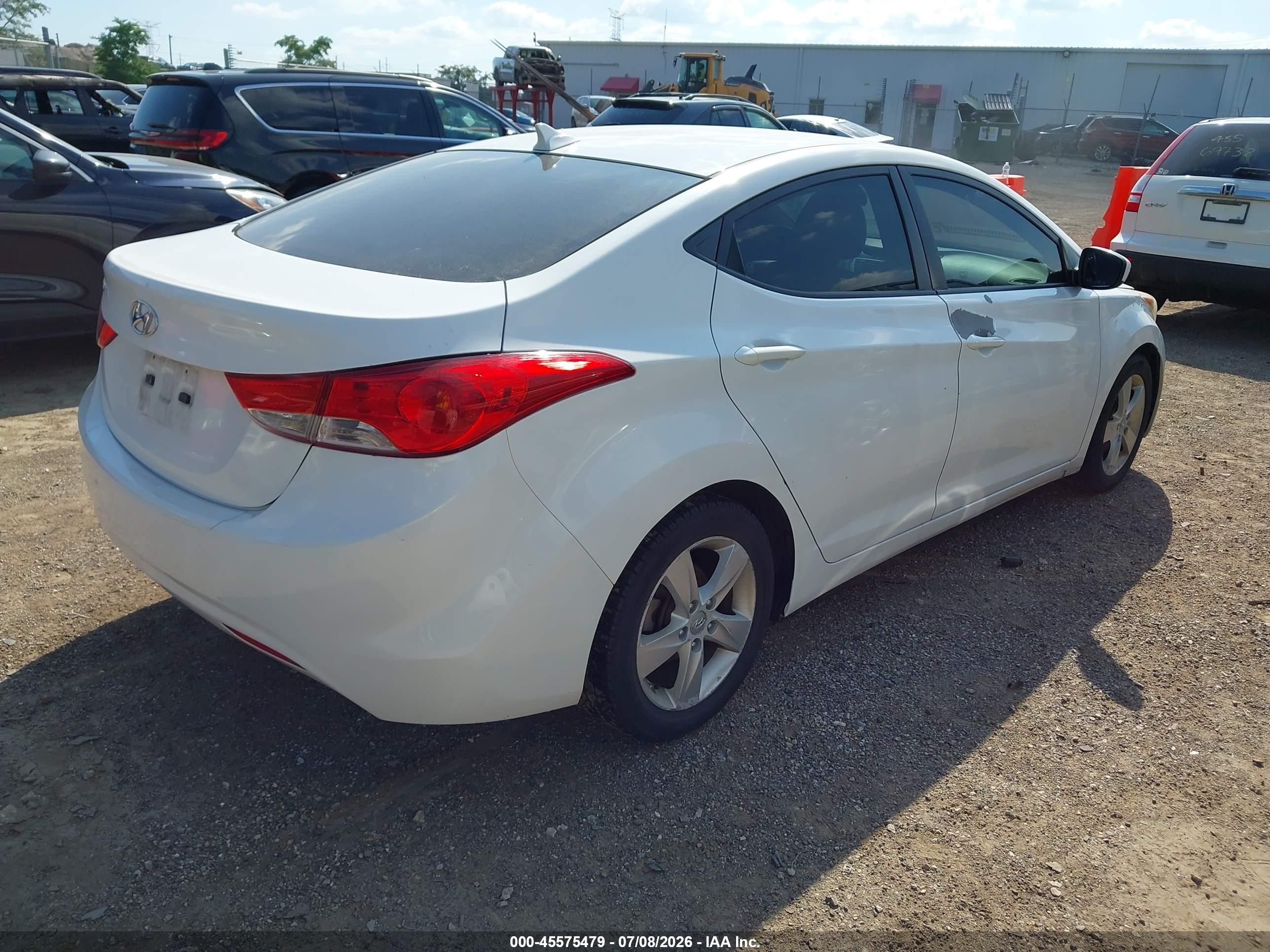 2012 Hyundai Elantra Gls White vin: 5NPDH4AE8CH071076