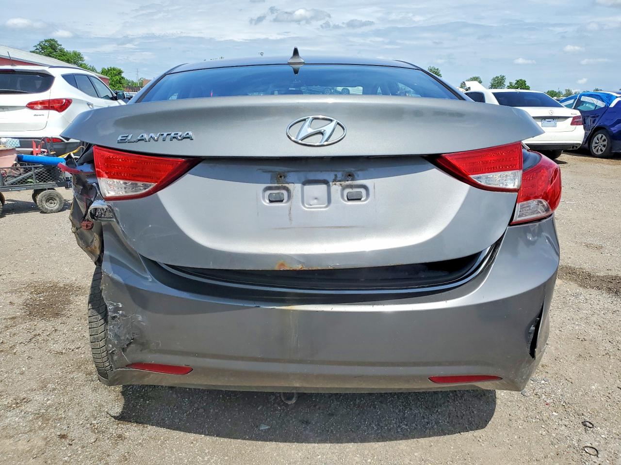2012 Hyundai Elantra Gray vin: 5NPDH4AE8CH077170