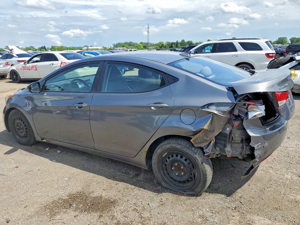 2012 Hyundai Elantra Gray vin: 5NPDH4AE8CH077170
