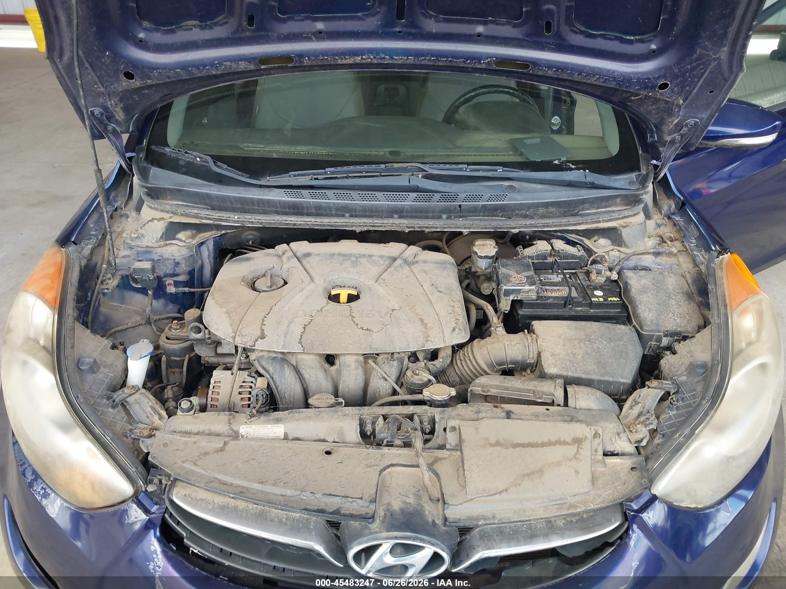 2012 Hyundai Elantra Limited Blue vin: 5NPDH4AE8CH083809