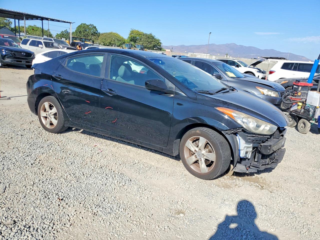 2012 Hyundai Elantra Gls Black vin: 5NPDH4AE8CH085463