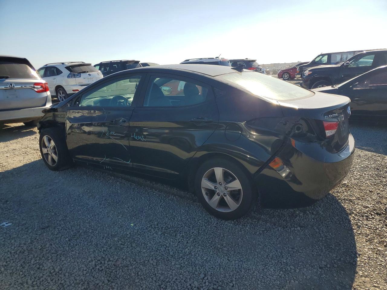 2012 Hyundai Elantra Gls Black vin: 5NPDH4AE8CH085463