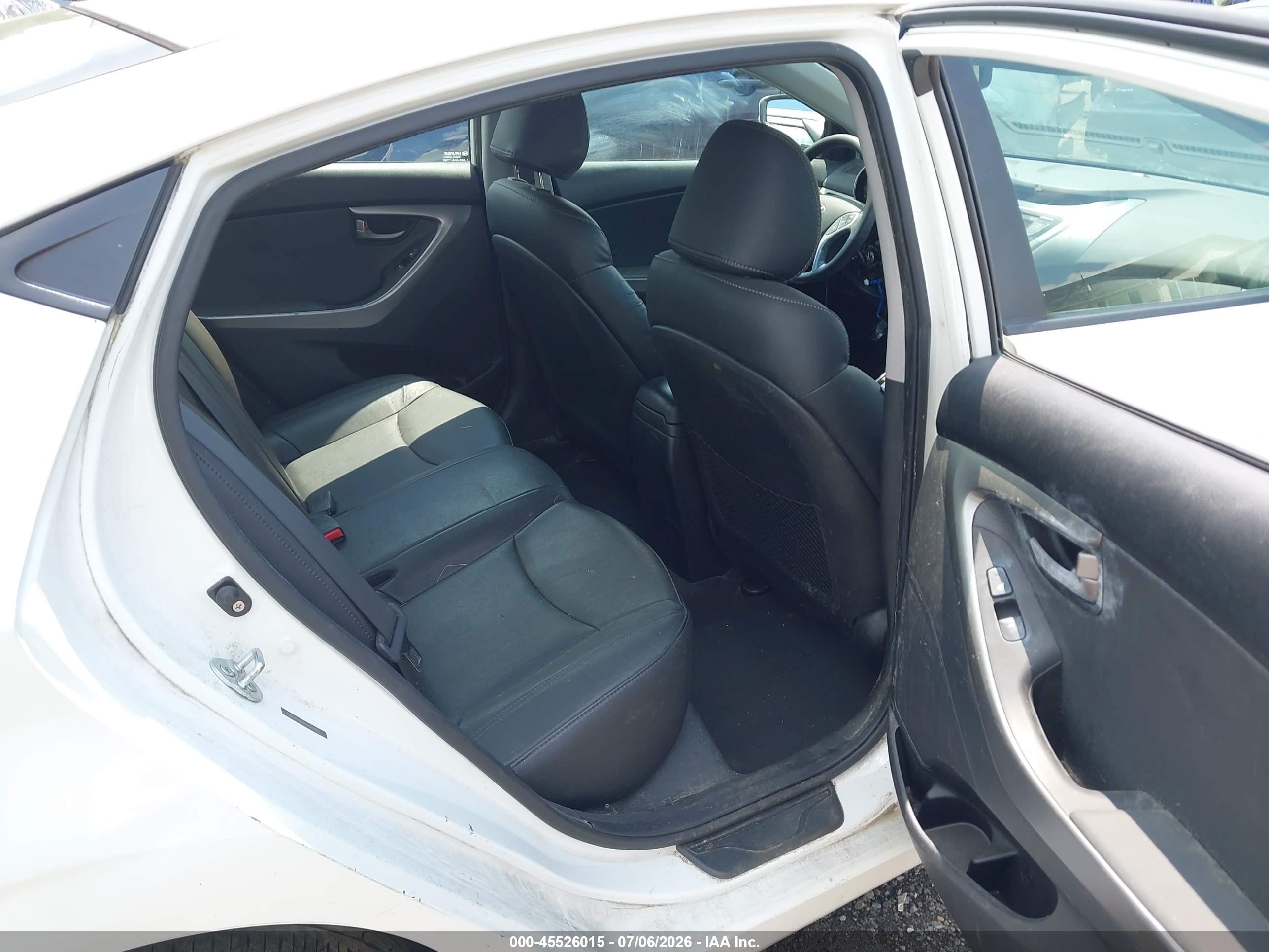 2012 Hyundai Elantra Limited White vin: 5NPDH4AE8CH089920
