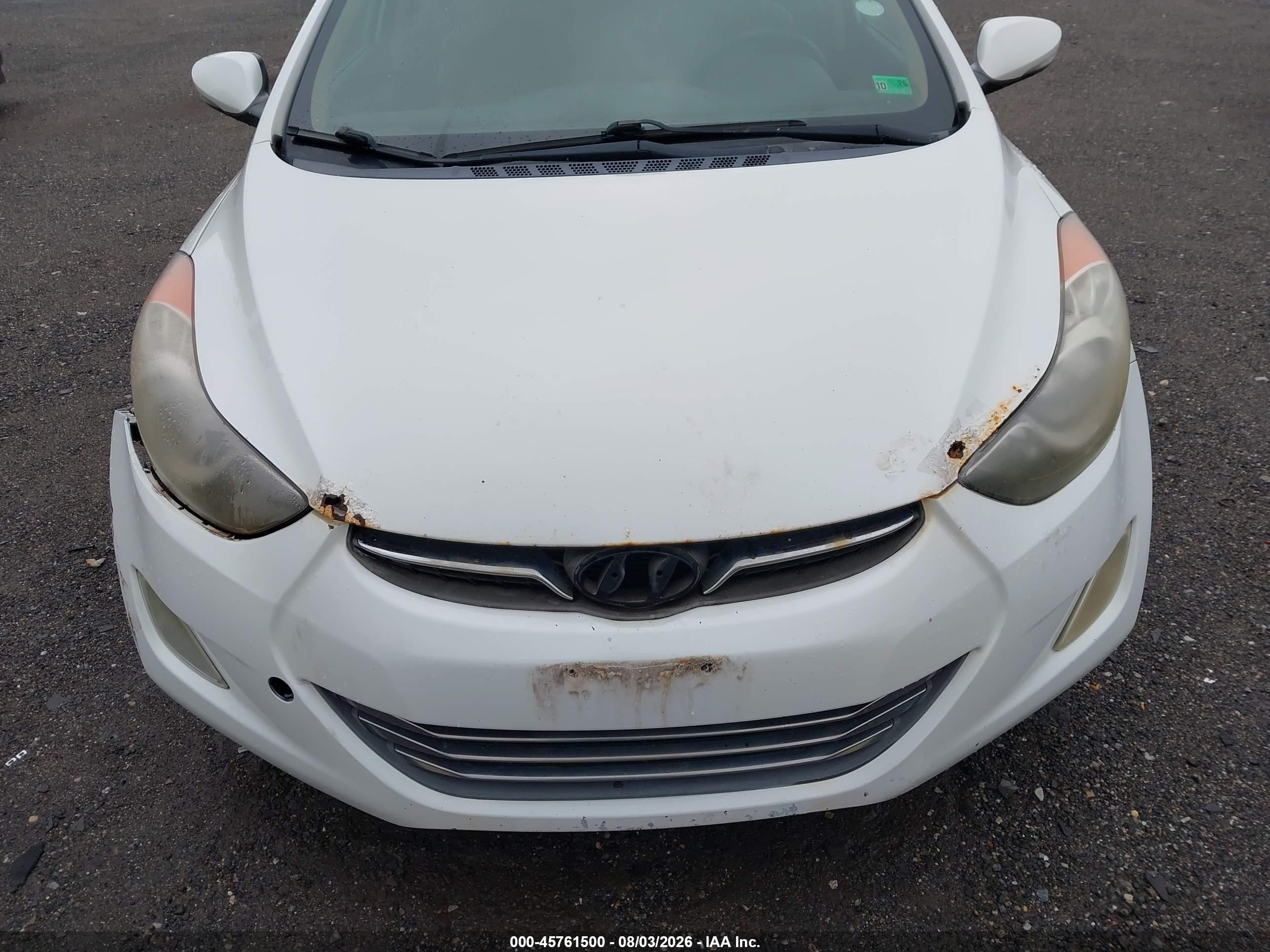 2012 Hyundai Elantra Limited White vin: 5NPDH4AE8CH093546