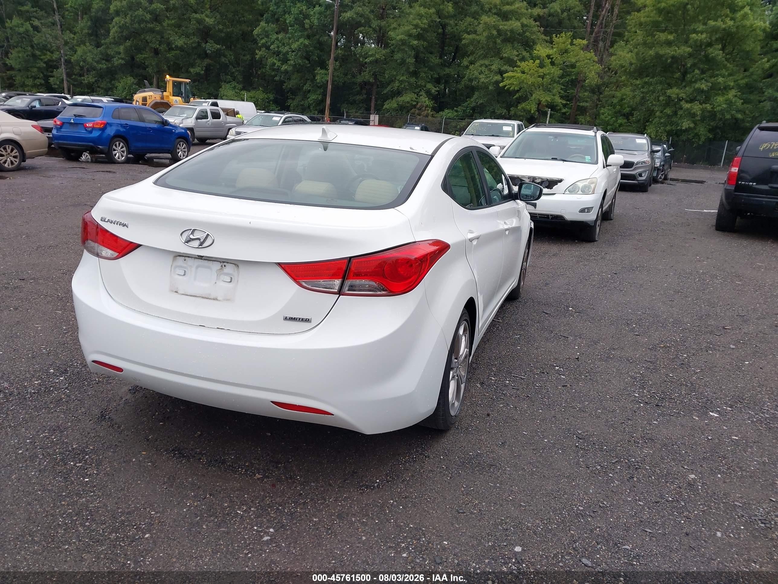 2012 Hyundai Elantra Limited White vin: 5NPDH4AE8CH093546