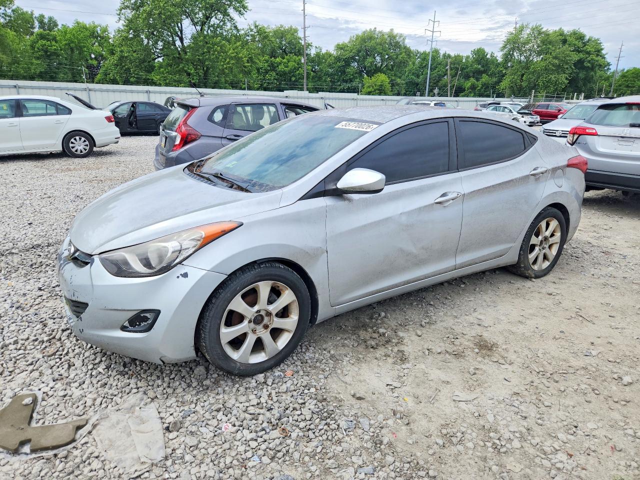 2012 Hyundai Elantra Серый vin: 5NPDH4AE8CH096172