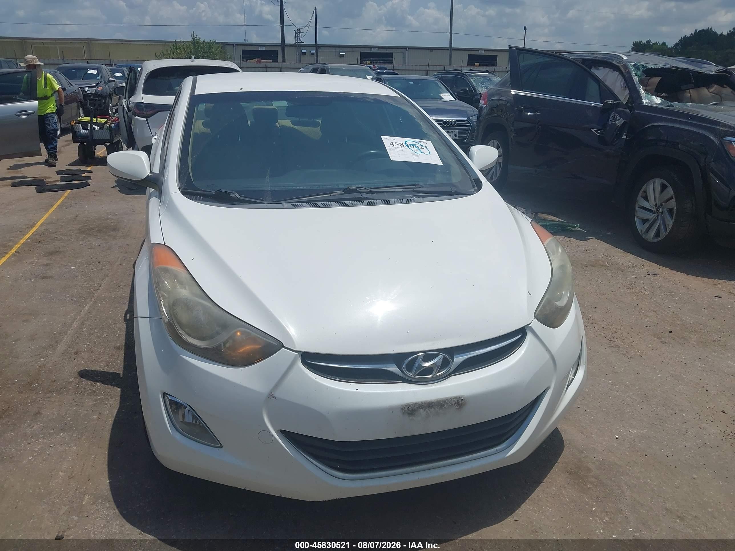 2012 Hyundai Elantra Gls Белый vin: 5NPDH4AE8CH115304