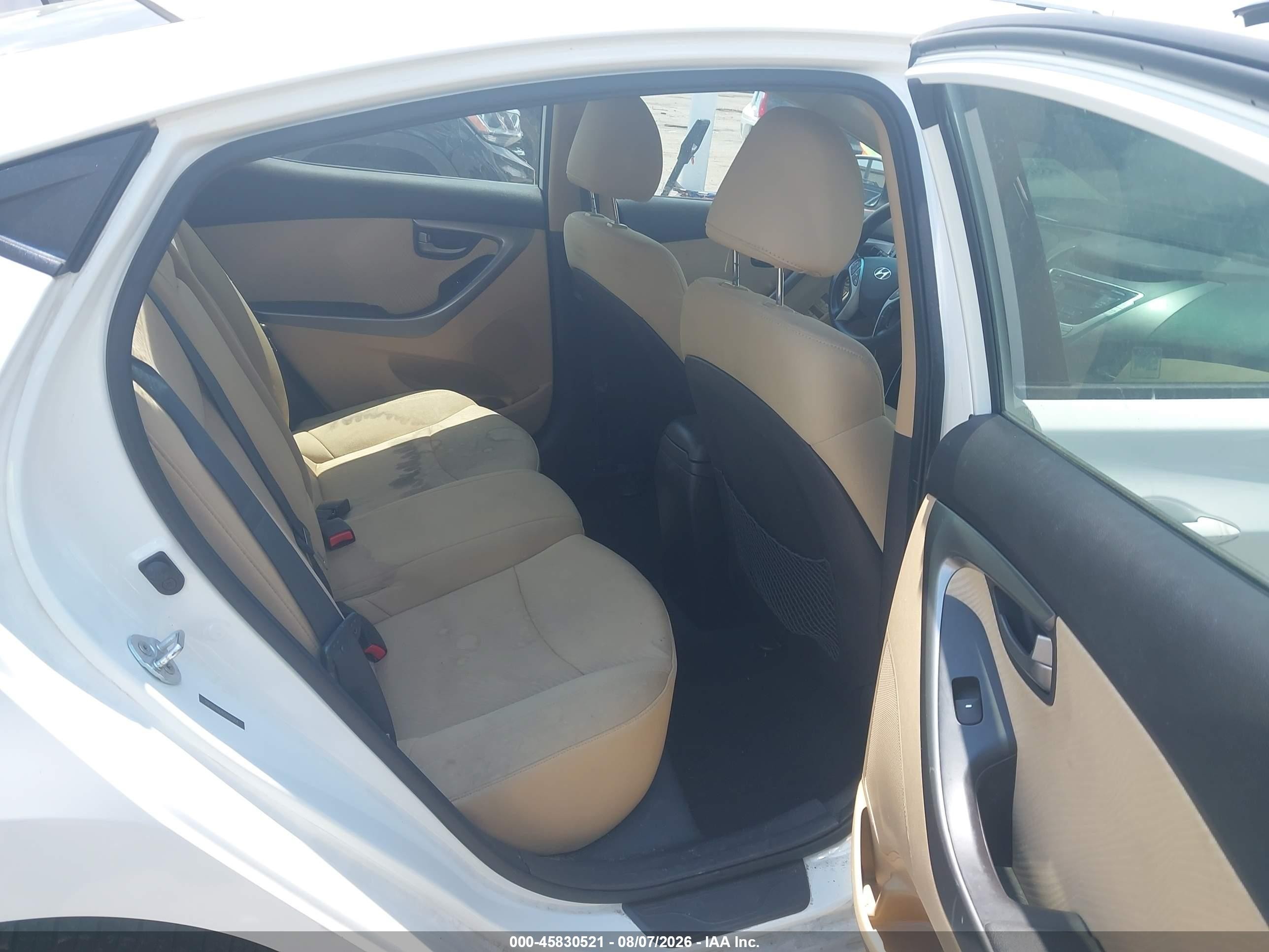 2012 Hyundai Elantra Gls Белый vin: 5NPDH4AE8CH115304