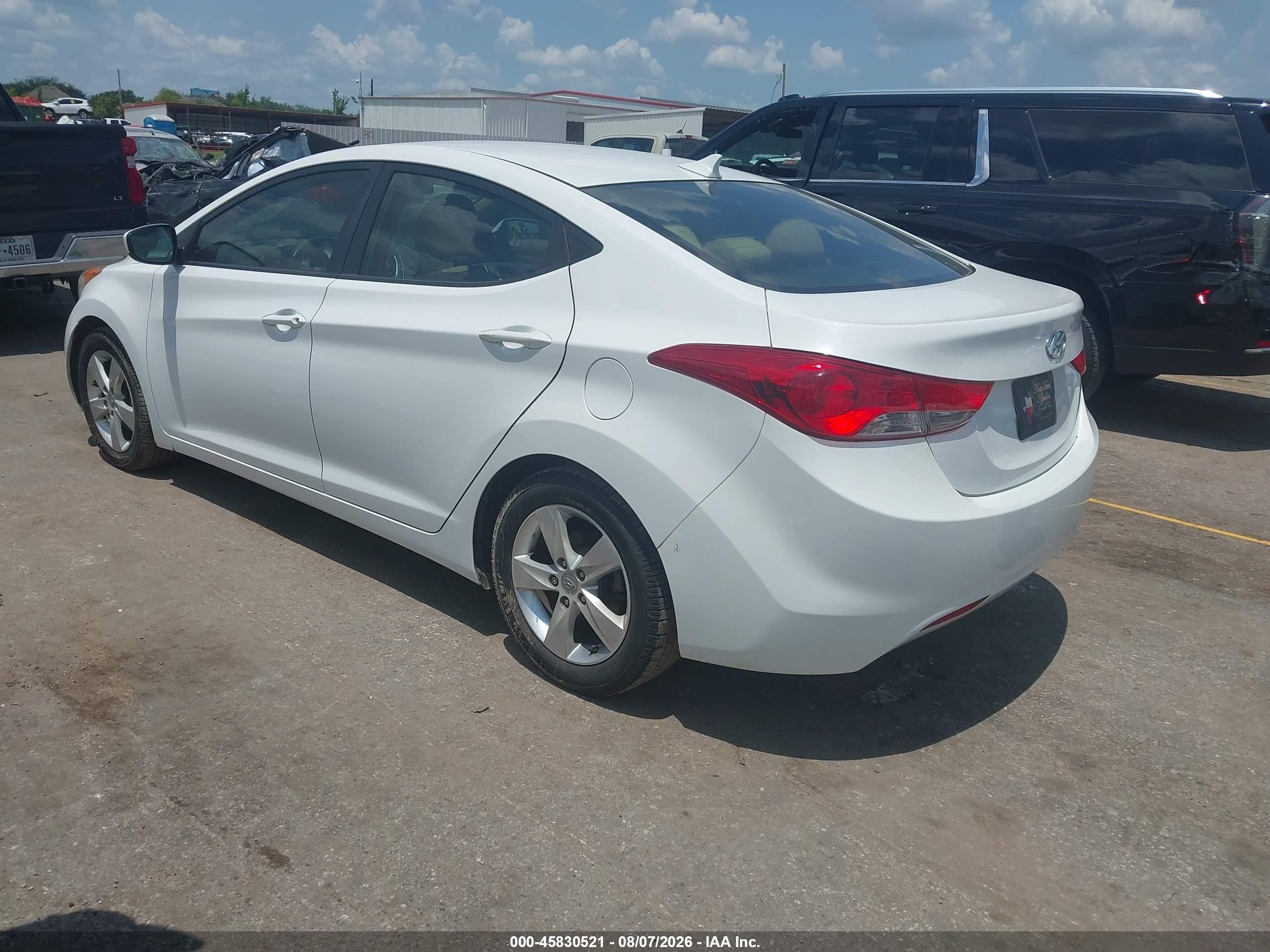 2012 Hyundai Elantra Gls Белый vin: 5NPDH4AE8CH115304