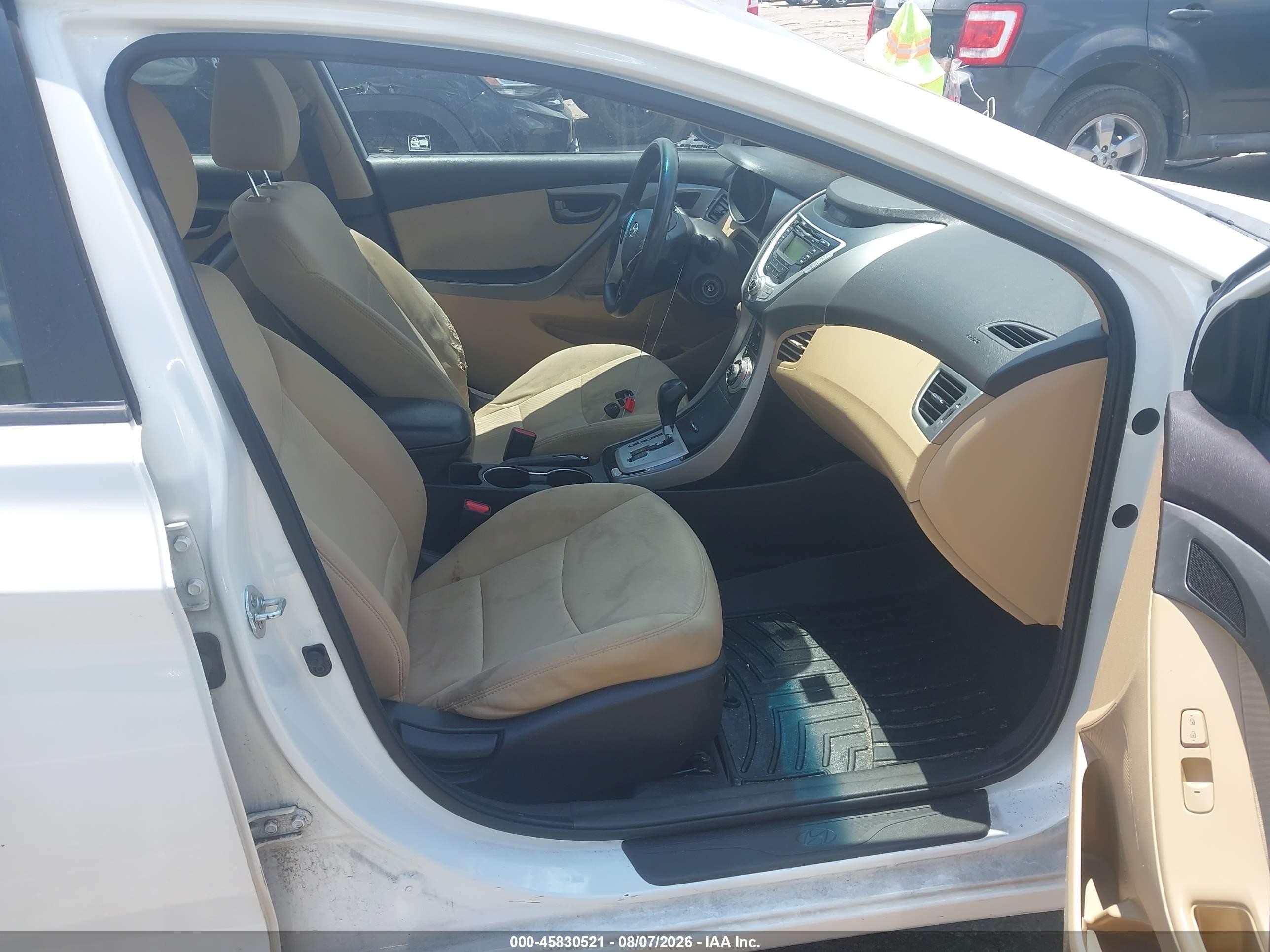 2012 Hyundai Elantra Gls Белый vin: 5NPDH4AE8CH115304