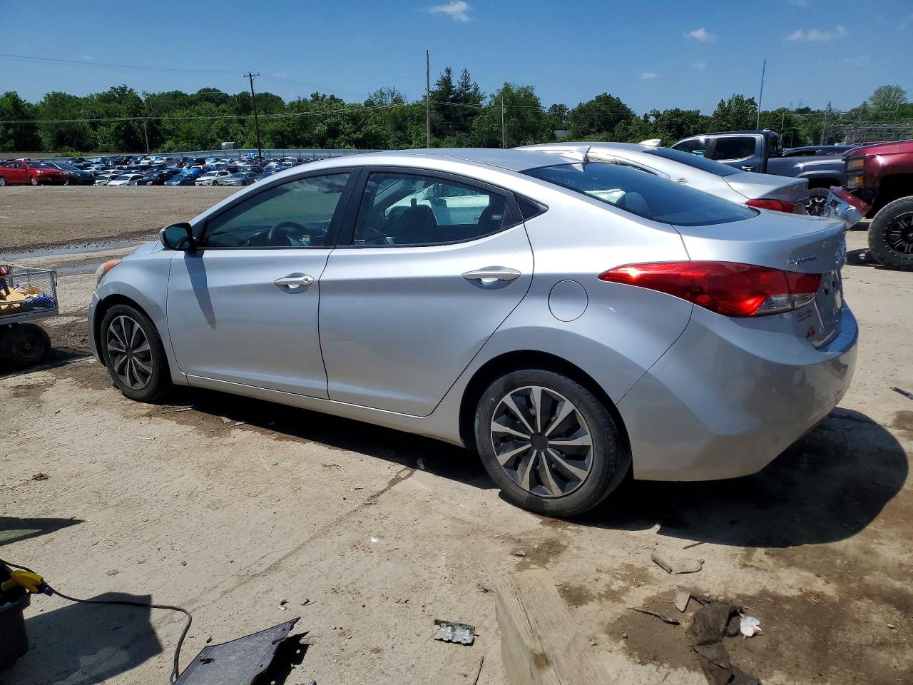 2012 Hyundai Elantra Gls Silver vin: 5NPDH4AE8CH126948