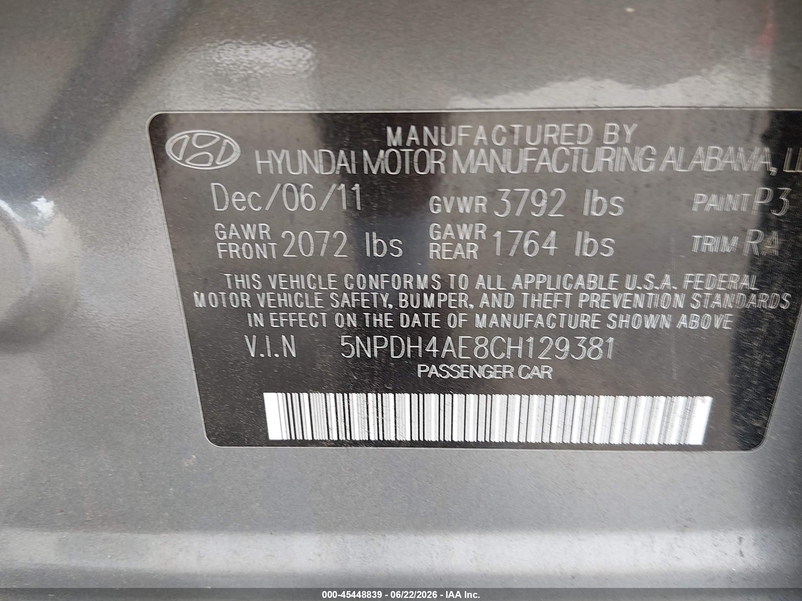2012 Hyundai Elantra Gls Gray vin: 5NPDH4AE8CH129381
