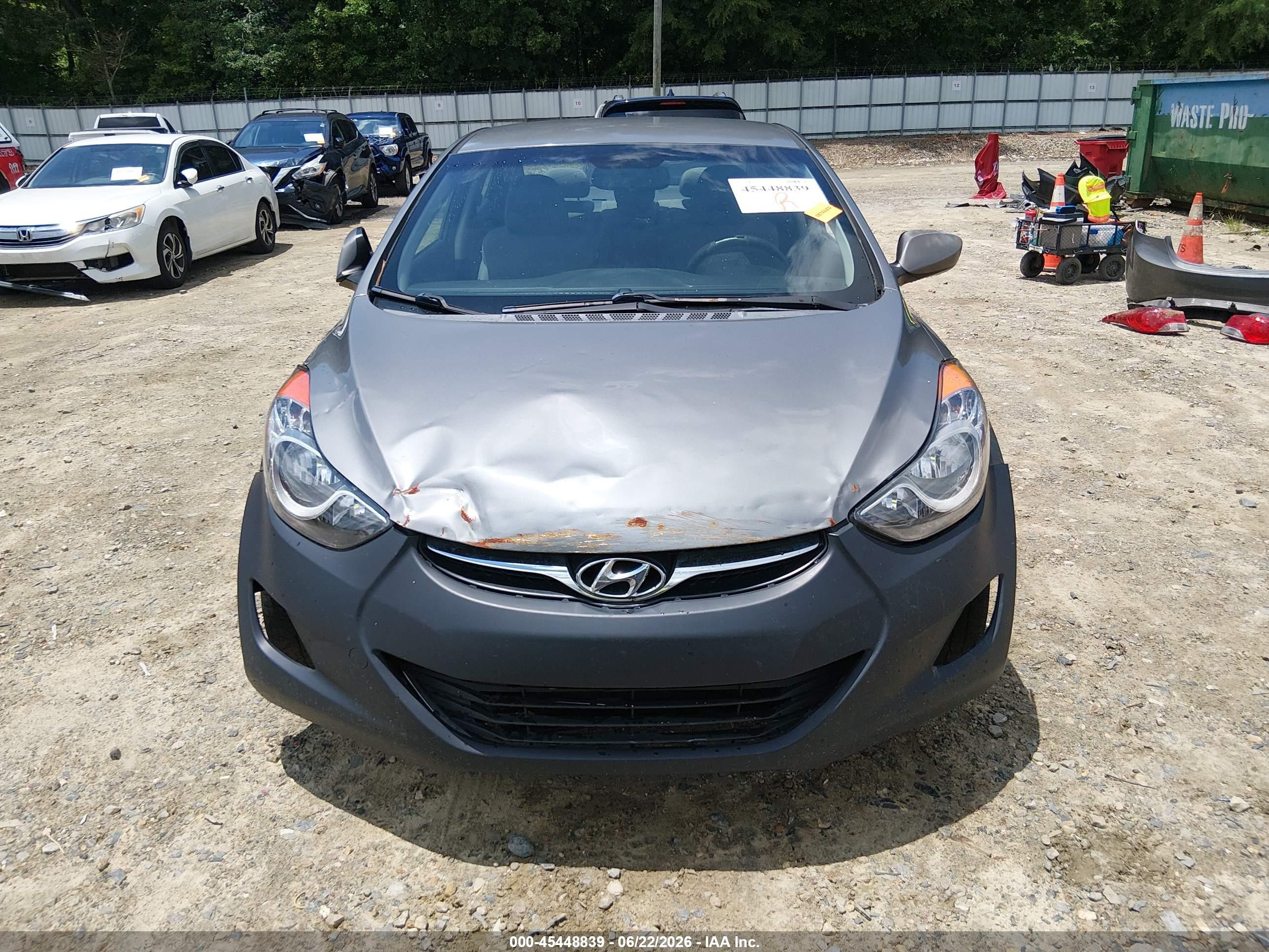 2012 Hyundai Elantra Gls Gray vin: 5NPDH4AE8CH129381