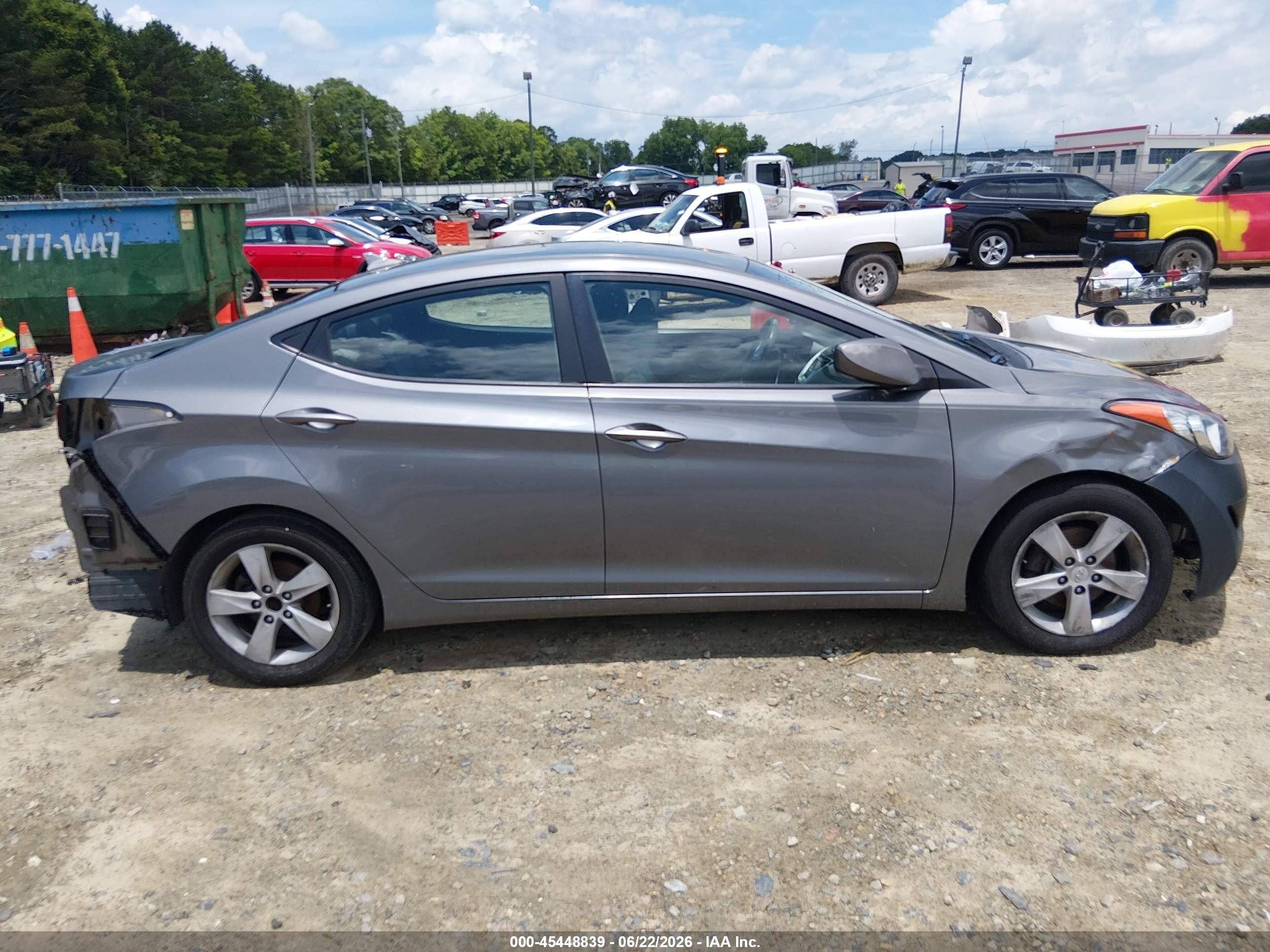 2012 Hyundai Elantra Gls Gray vin: 5NPDH4AE8CH129381