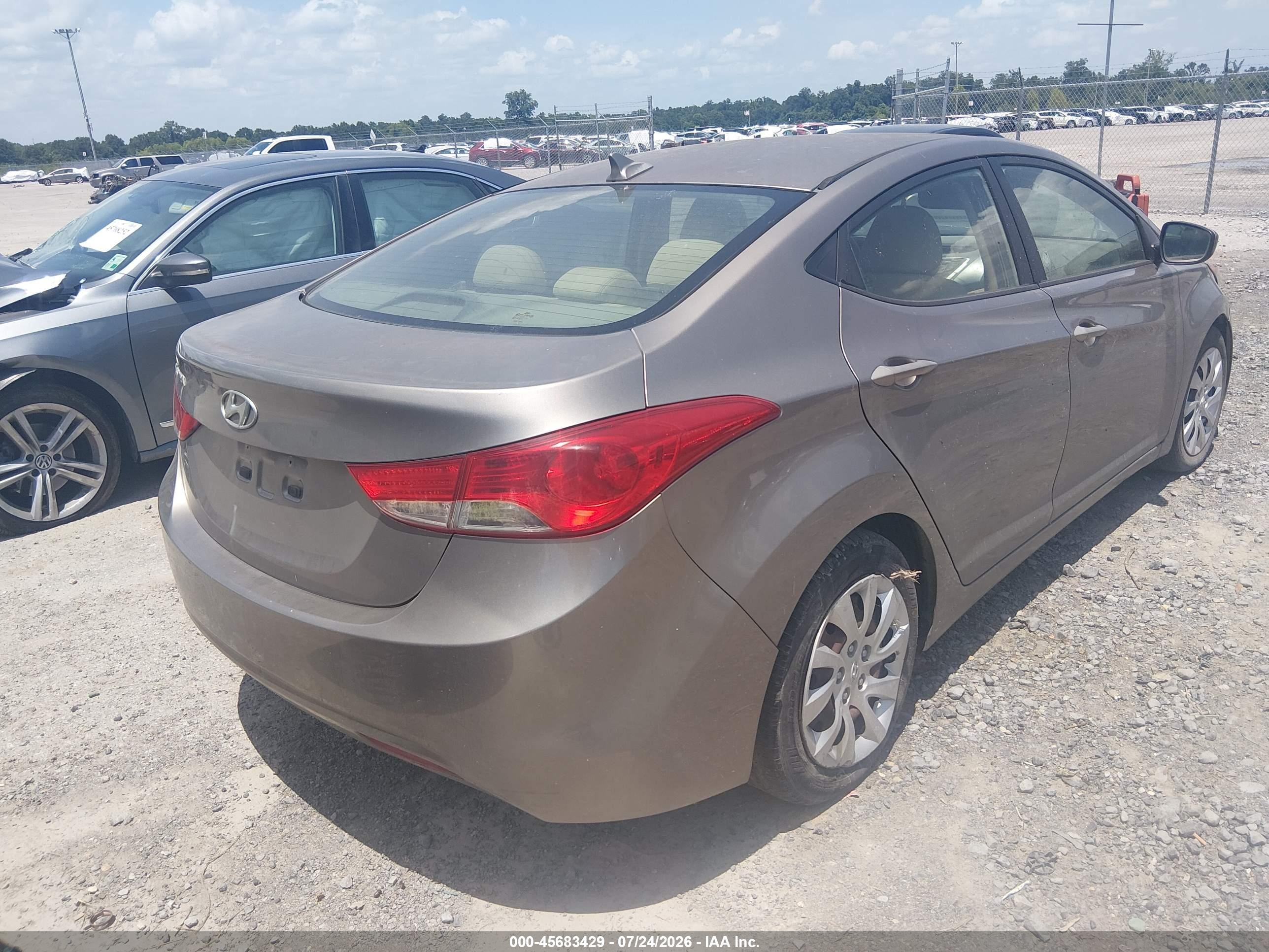 2012 Hyundai Elantra Gls Tan vin: 5NPDH4AE8CH133575