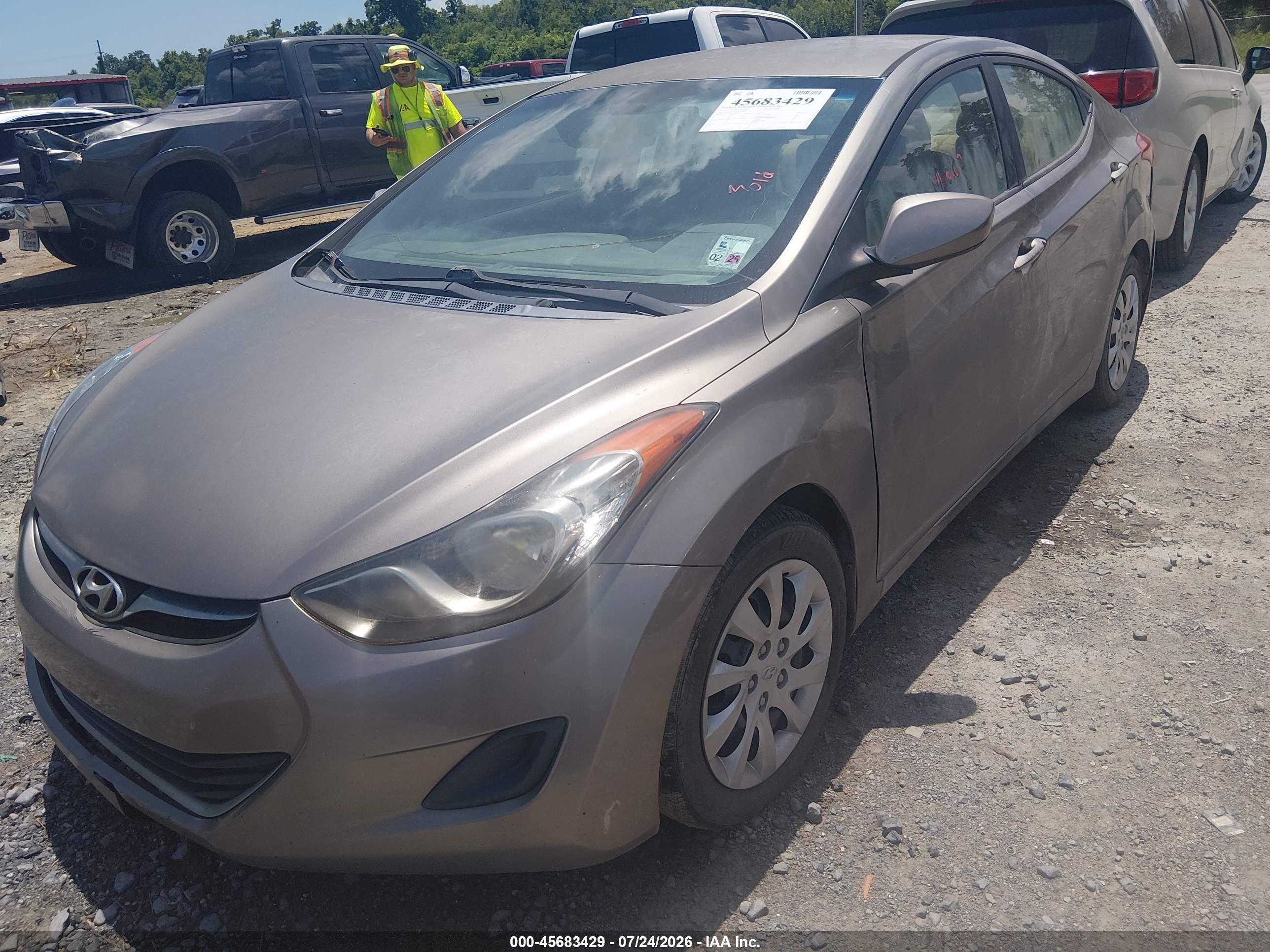 2012 Hyundai Elantra Gls Tan vin: 5NPDH4AE8CH133575