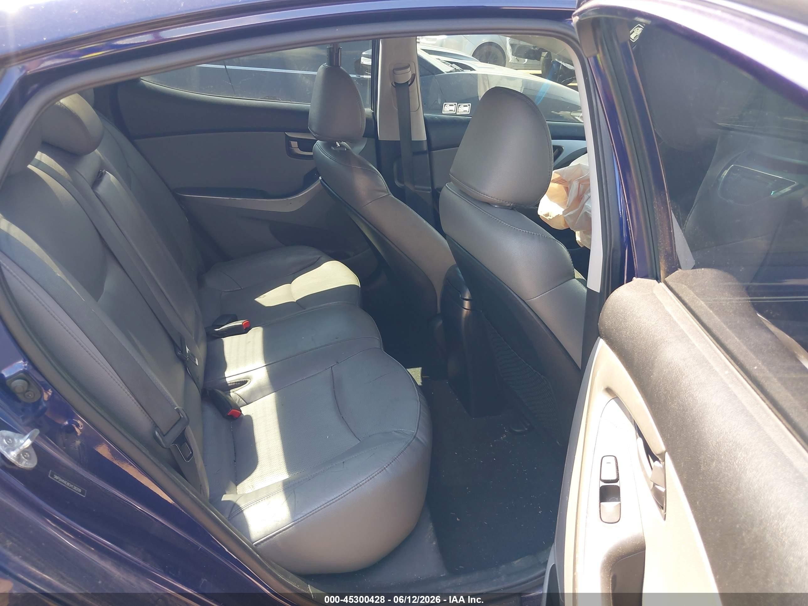 2012 Hyundai Elantra Limited Синий vin: 5NPDH4AE8CH138209