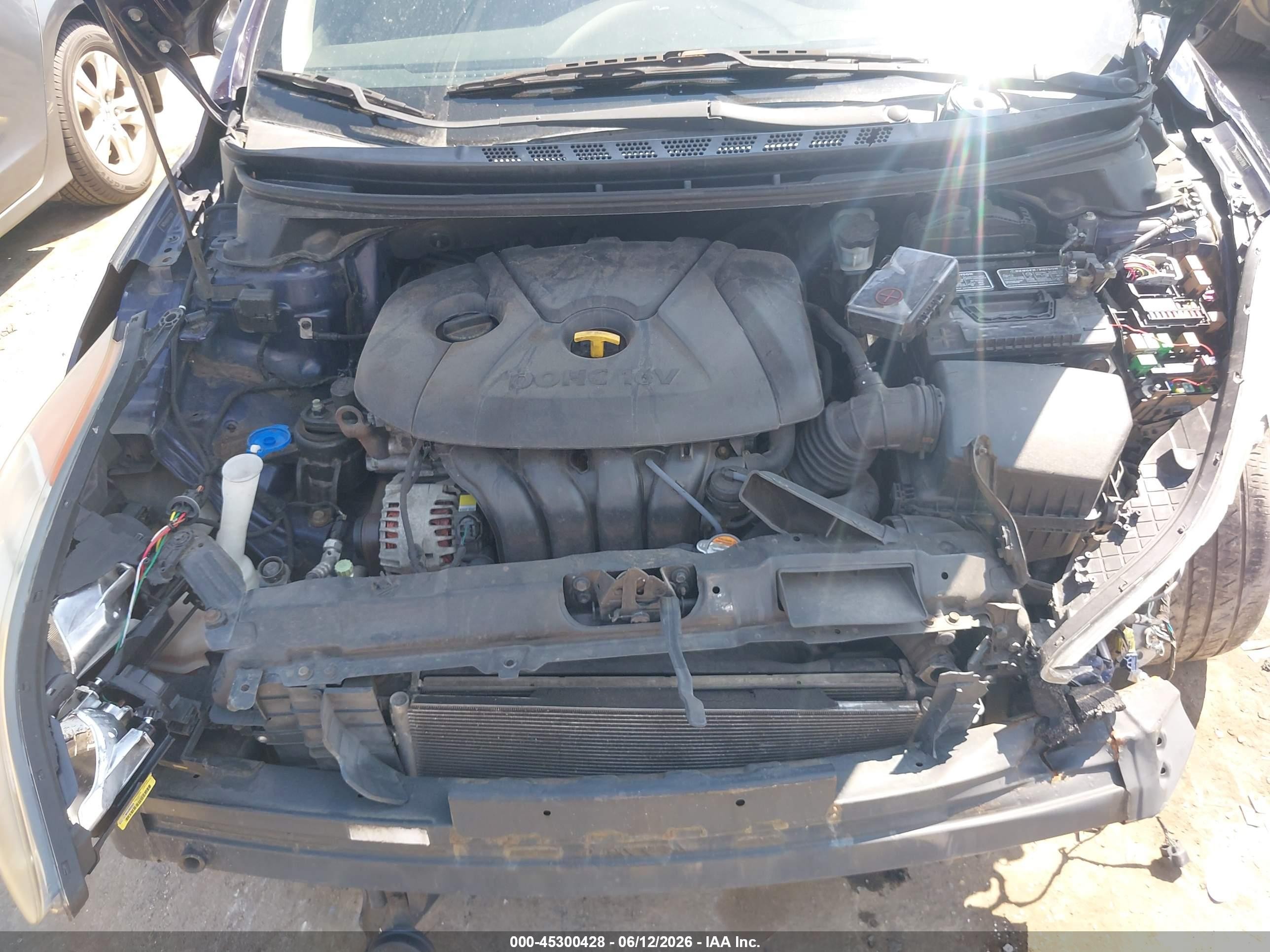 2012 Hyundai Elantra Limited Синий vin: 5NPDH4AE8CH138209