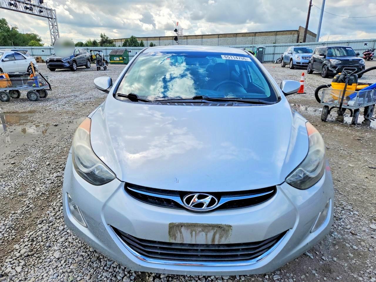 2012 Hyundai Elantra Gls Silver vin: 5NPDH4AE8CH140915