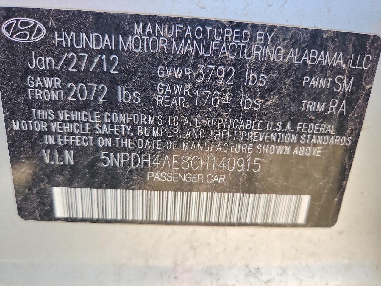 2012 Hyundai Elantra Gls Silver vin: 5NPDH4AE8CH140915