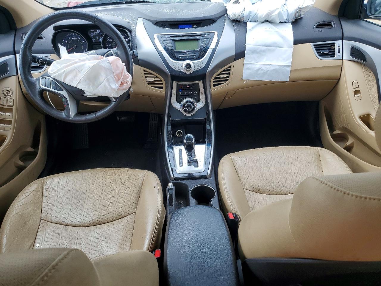 2012 Hyundai Elantra Limited Beige vin: 5NPDH4AE8CH146536