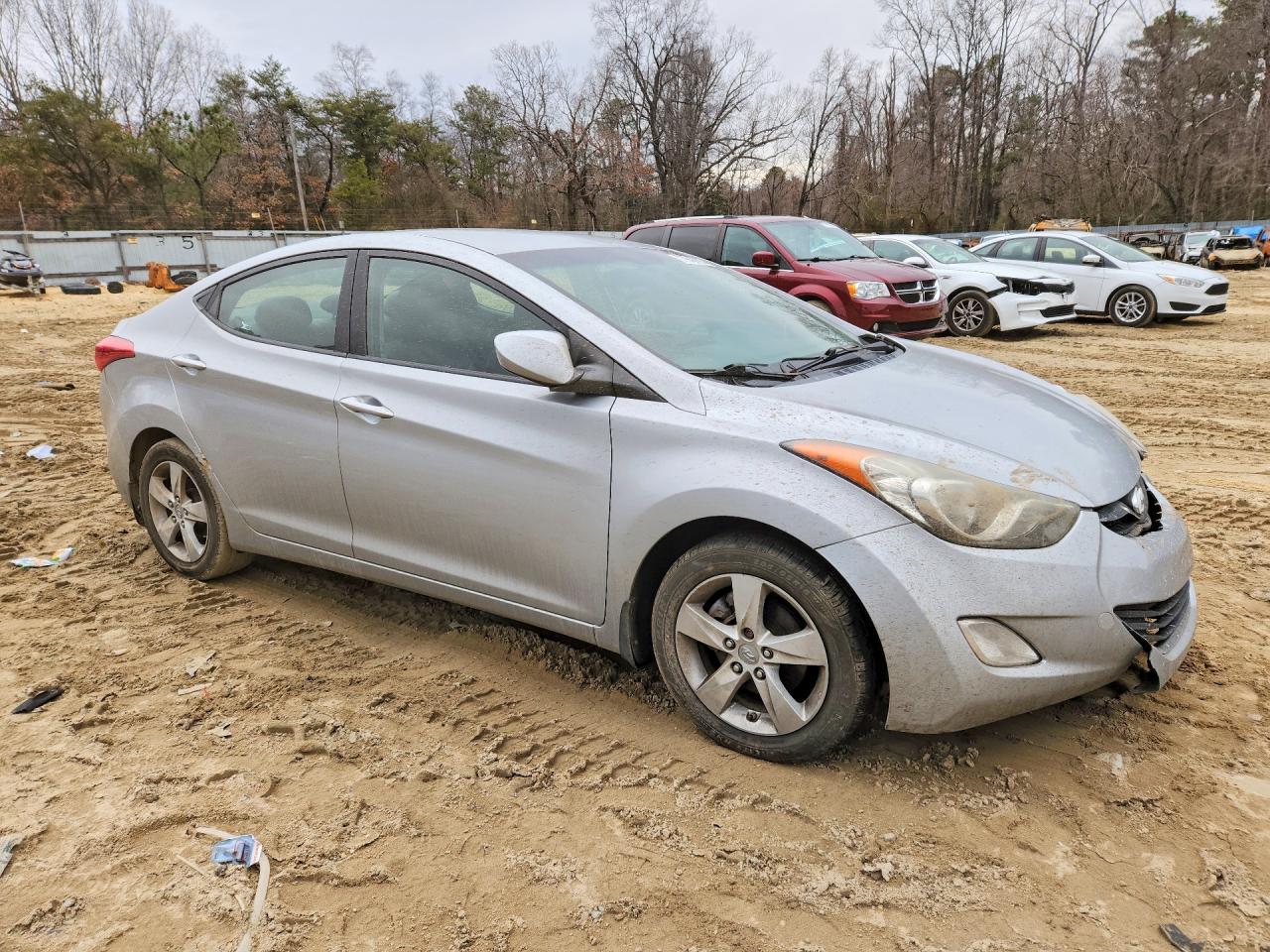 2012 Hyundai Elantra Gls Silver vin: 5NPDH4AE8CH151137