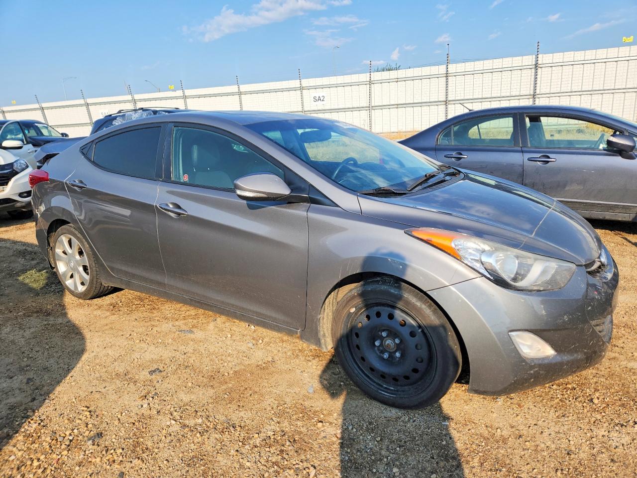 2013 Hyundai Elantra Gls Gray vin: 5NPDH4AE8DH156839