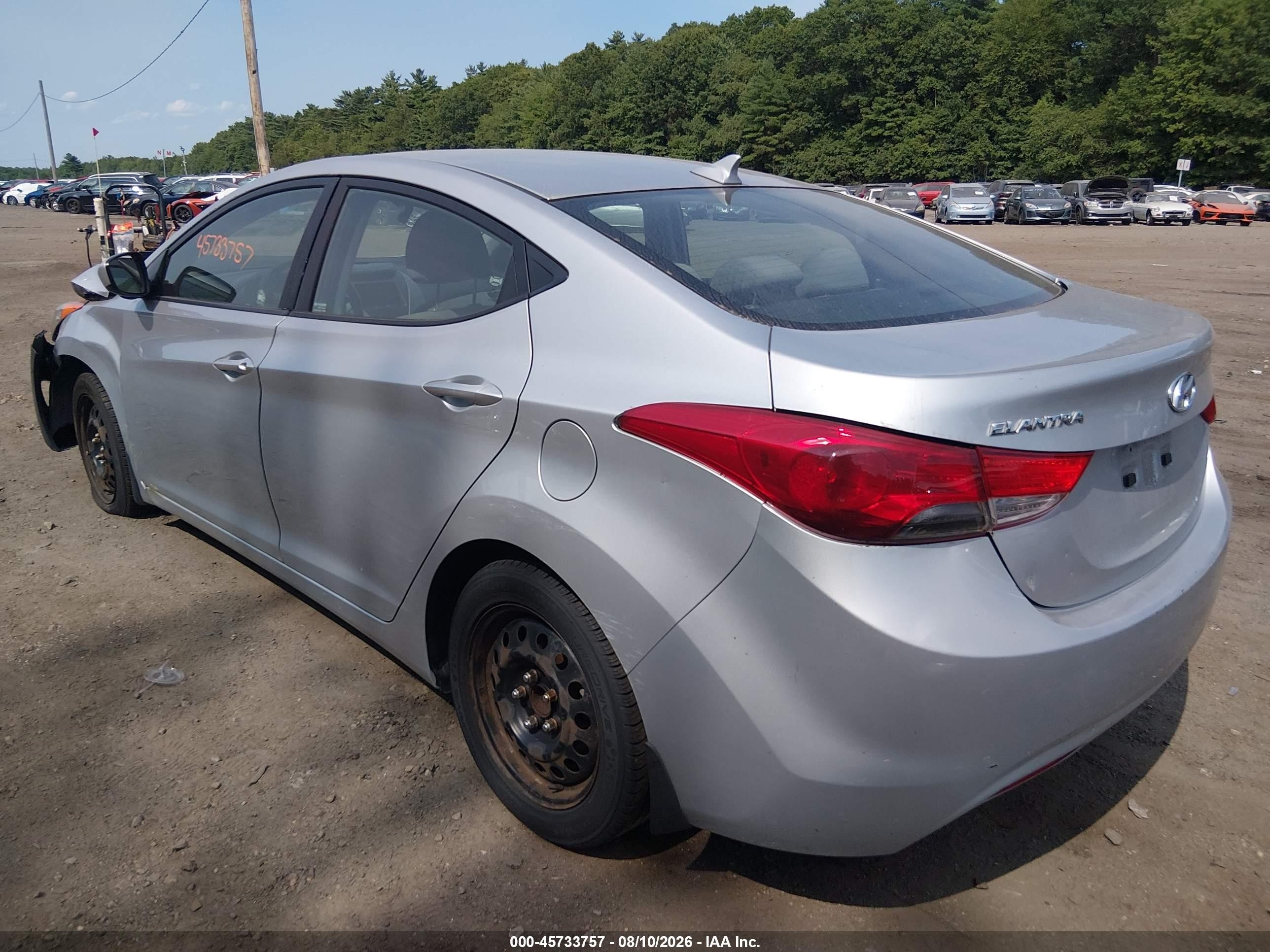 2013 Hyundai Elantra Gls Silver vin: 5NPDH4AE8DH160115