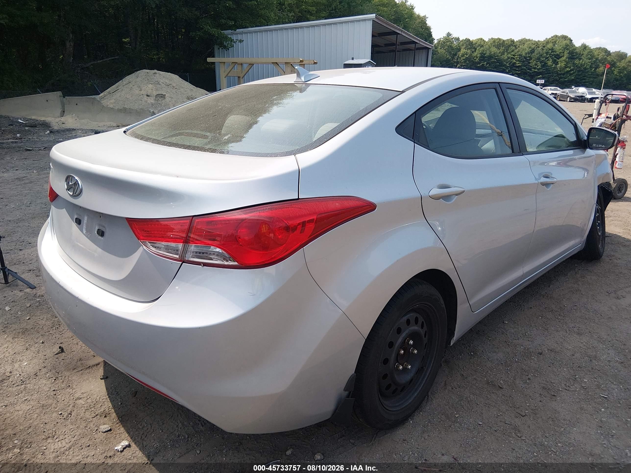 2013 Hyundai Elantra Gls Silver vin: 5NPDH4AE8DH160115