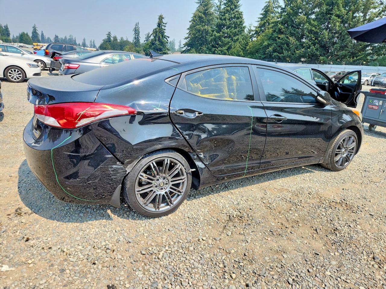 2013 Hyundai Elantra Limited Black vin: 5NPDH4AE8DH161832