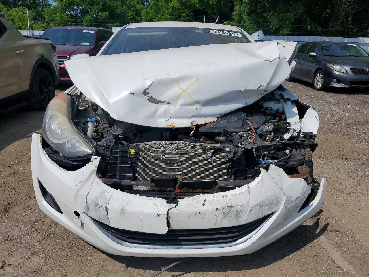 2013 Hyundai Elantra Gls White vin: 5NPDH4AE8DH166478