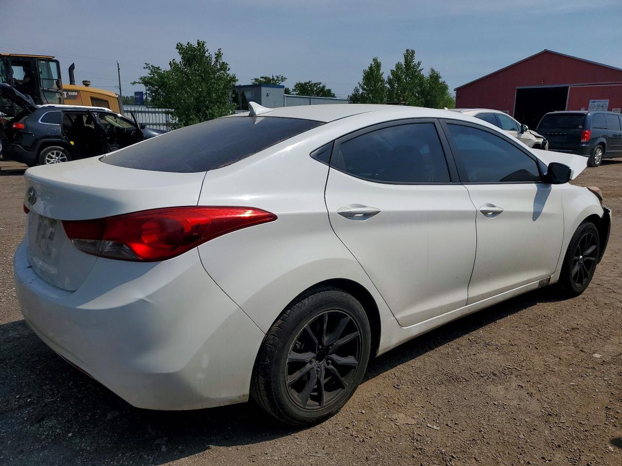 2013 Hyundai Elantra Gls White vin: 5NPDH4AE8DH166478