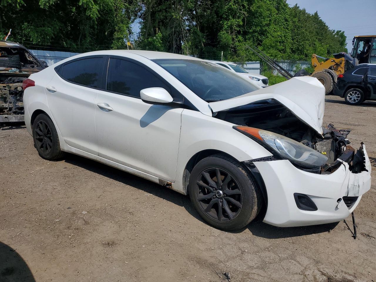 2013 Hyundai Elantra Gls White vin: 5NPDH4AE8DH166478