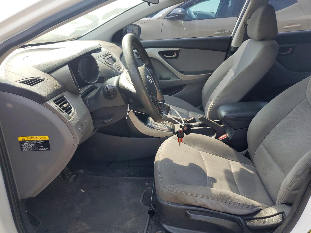 2013 Hyundai Elantra Gls White vin: 5NPDH4AE8DH166478