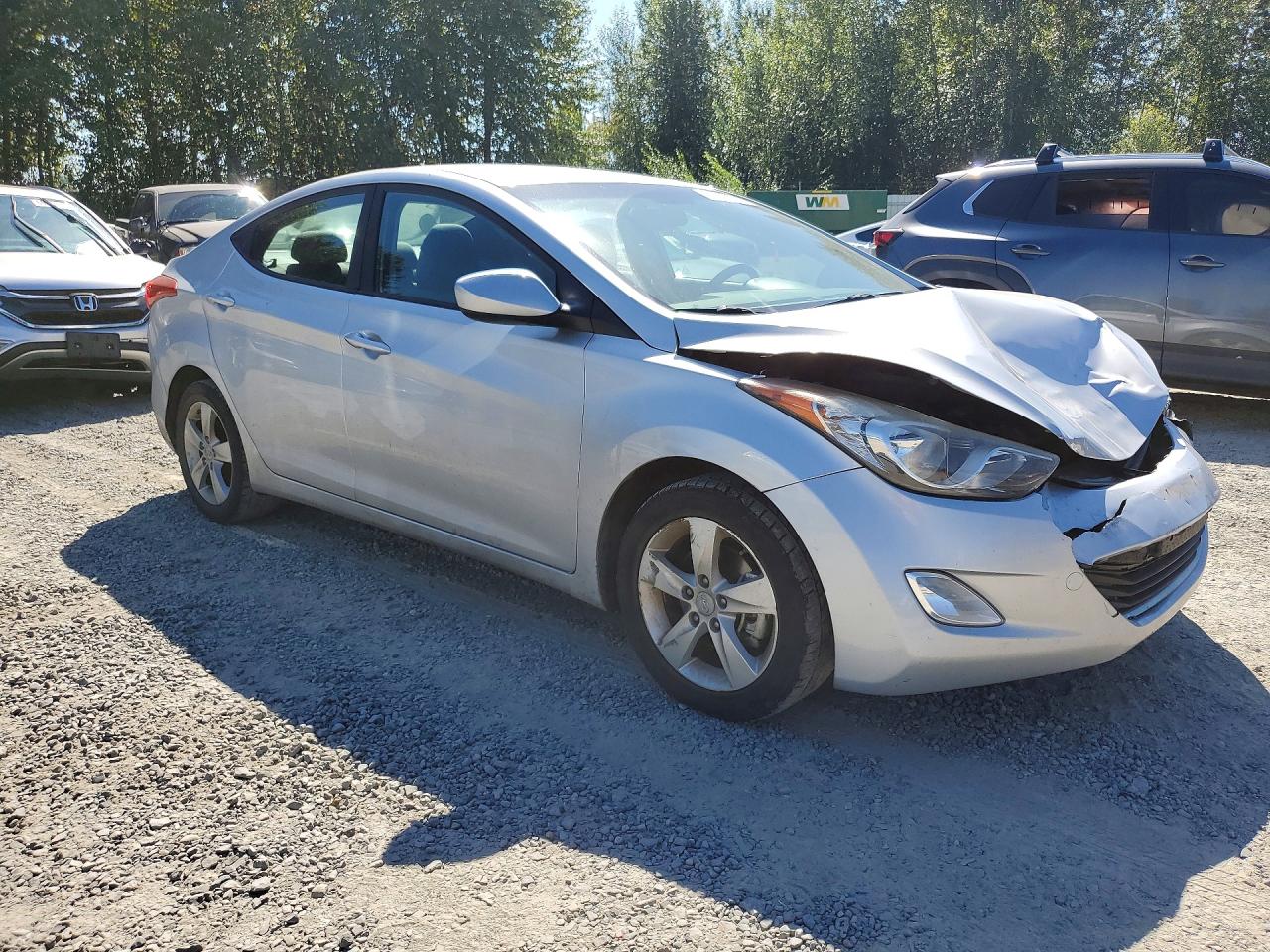 2013 Hyundai Elantra Gls Silver vin: 5NPDH4AE8DH169753