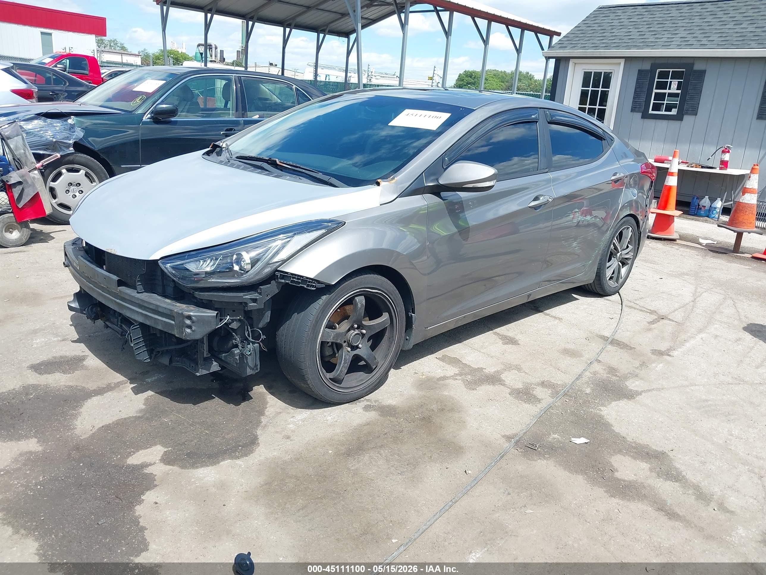 2013 Hyundai Elantra Limited Серый vin: 5NPDH4AE8DH172779