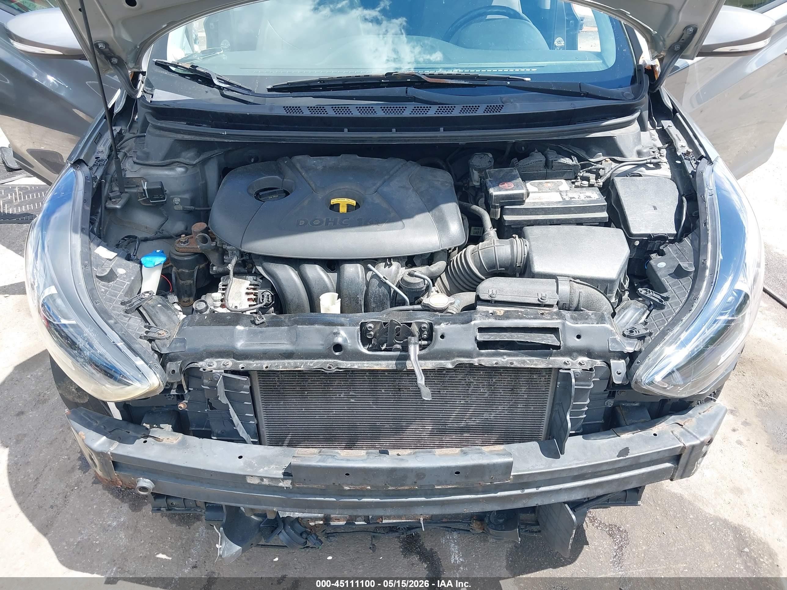 2013 Hyundai Elantra Limited Серый vin: 5NPDH4AE8DH172779