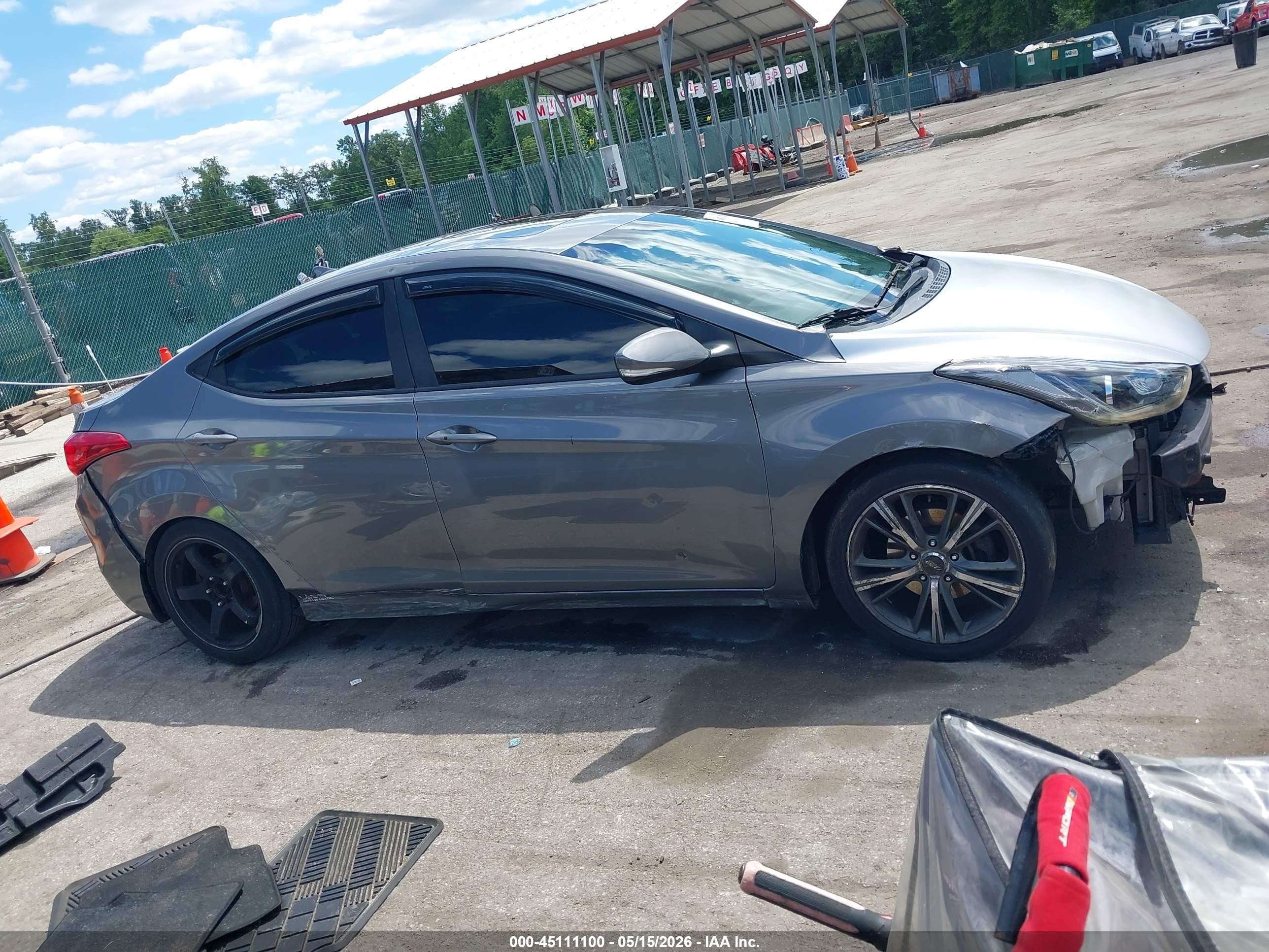 2013 Hyundai Elantra Limited Серый vin: 5NPDH4AE8DH172779
