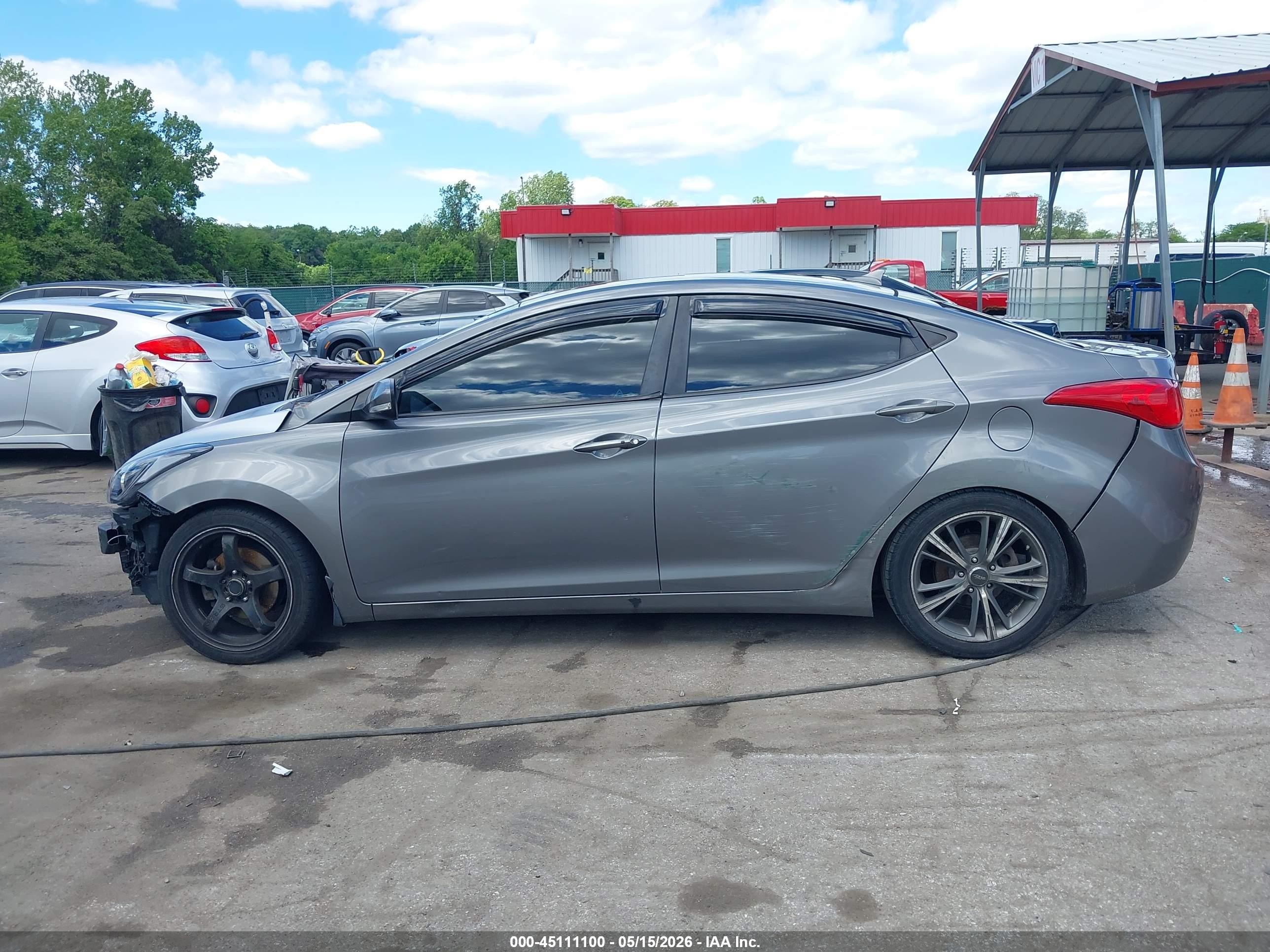 2013 Hyundai Elantra Limited Серый vin: 5NPDH4AE8DH172779