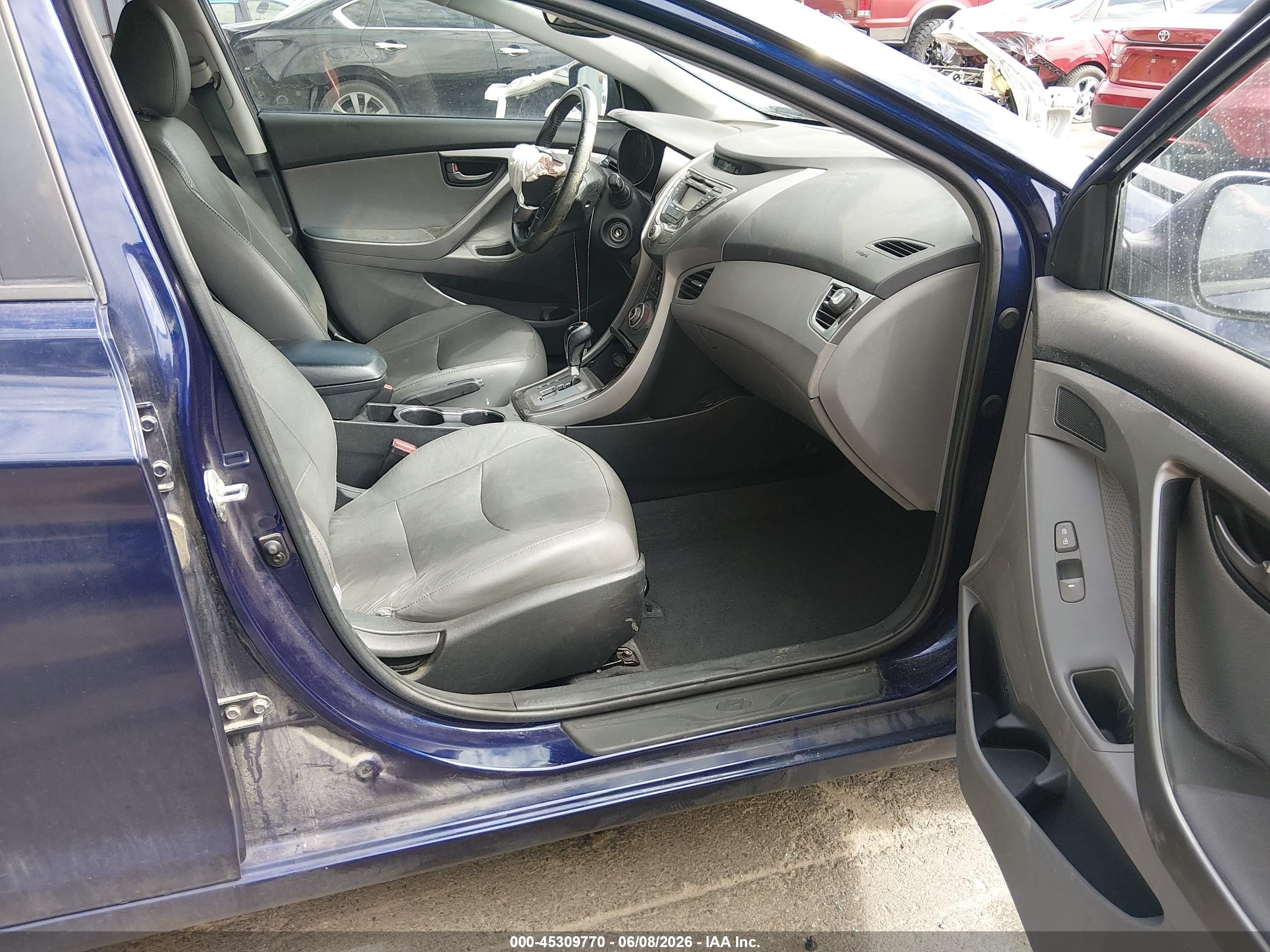 2013 Hyundai Elantra Limited Blue vin: 5NPDH4AE8DH179957